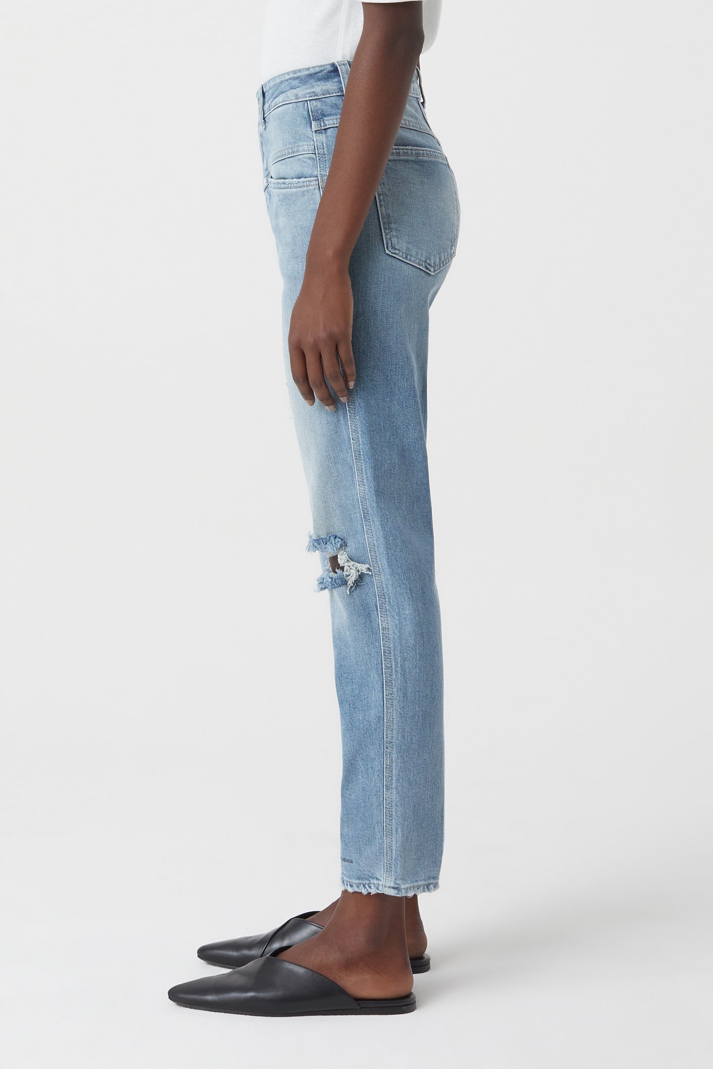 PEDAL PUSHER JEANS MID BLUE 5