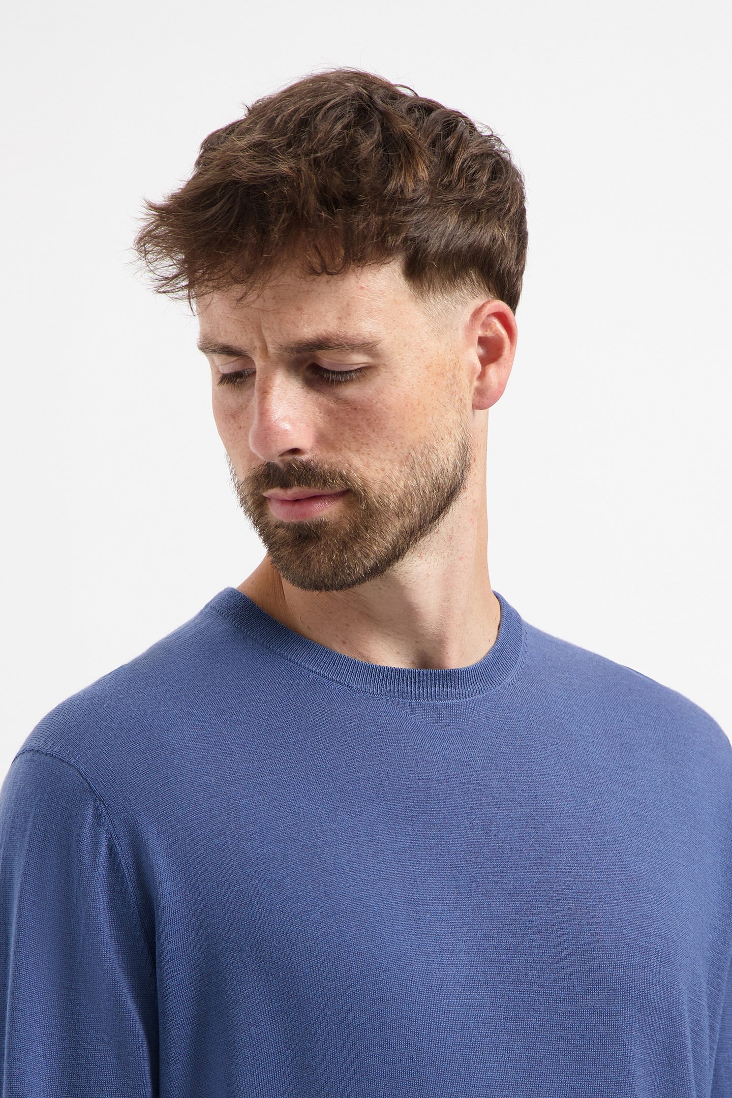 CREW NECK 100% MERINO PACIFIC BLUE 5