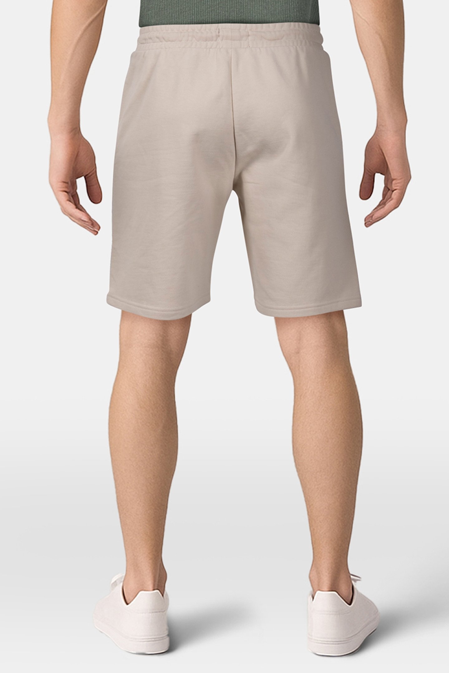 UNISEX ORGANIC COTTON SWEATSHORTS STONE 2