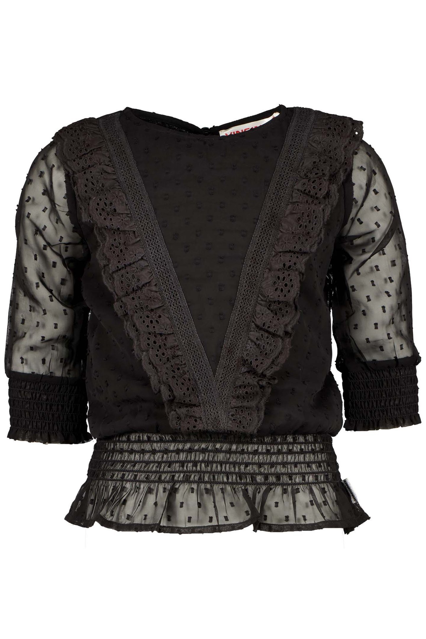 GIRL'S JARINE BLOUSE DEEP BLACK 1