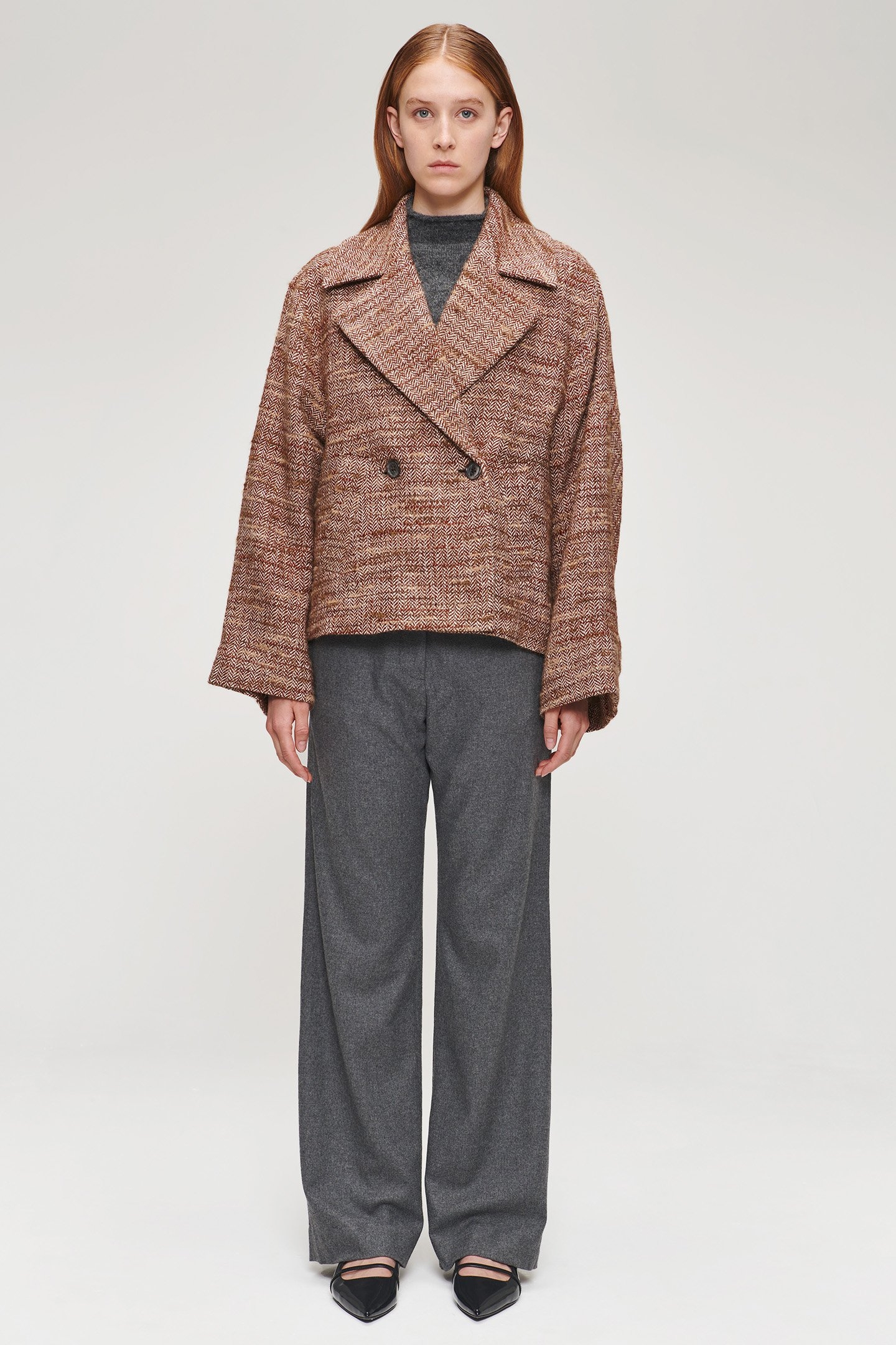 COTTON WOOL SHORT COAT HAZEL 3