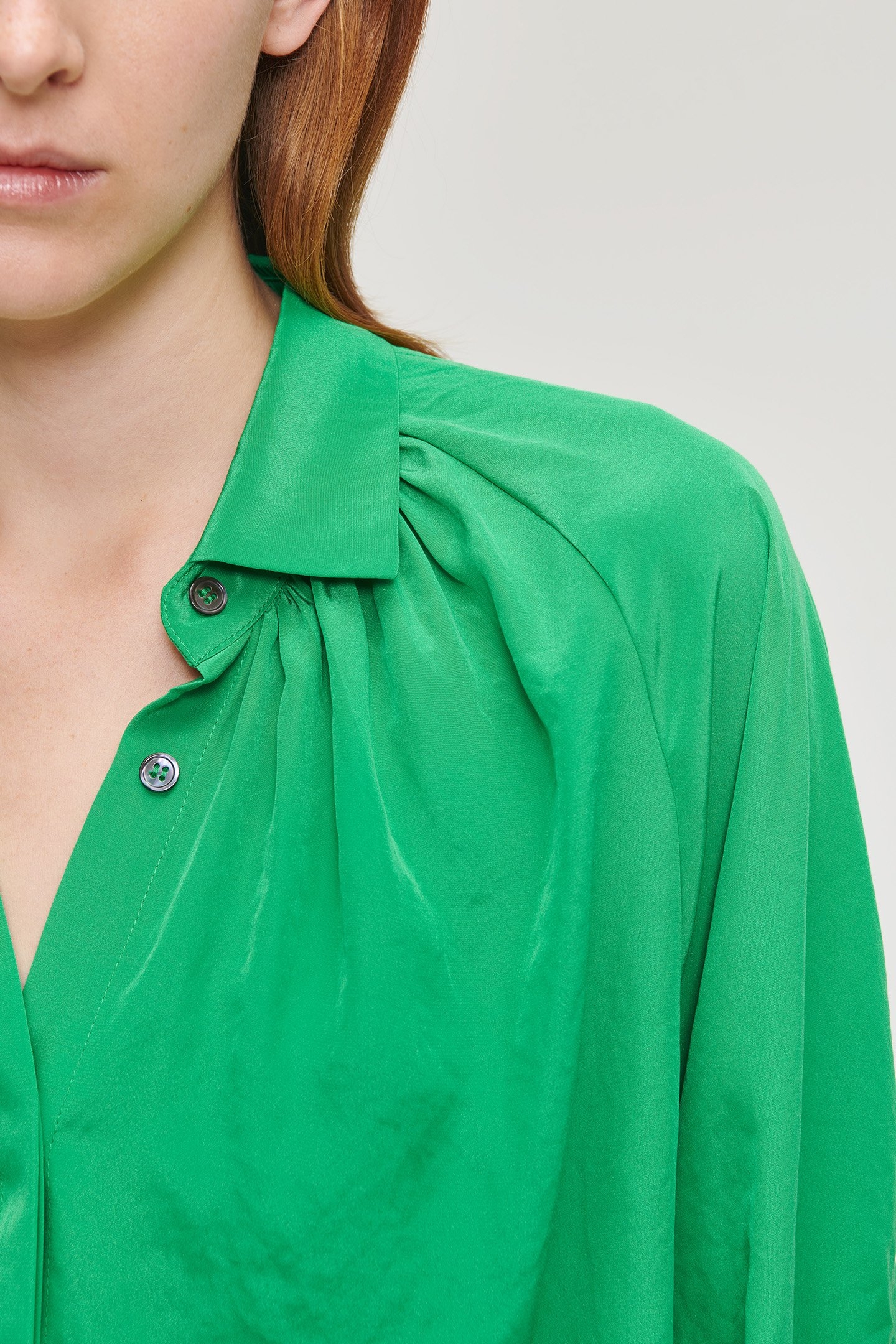 TECHNOSILK OVERSIZED BLOUSE VIVID GREEN 6