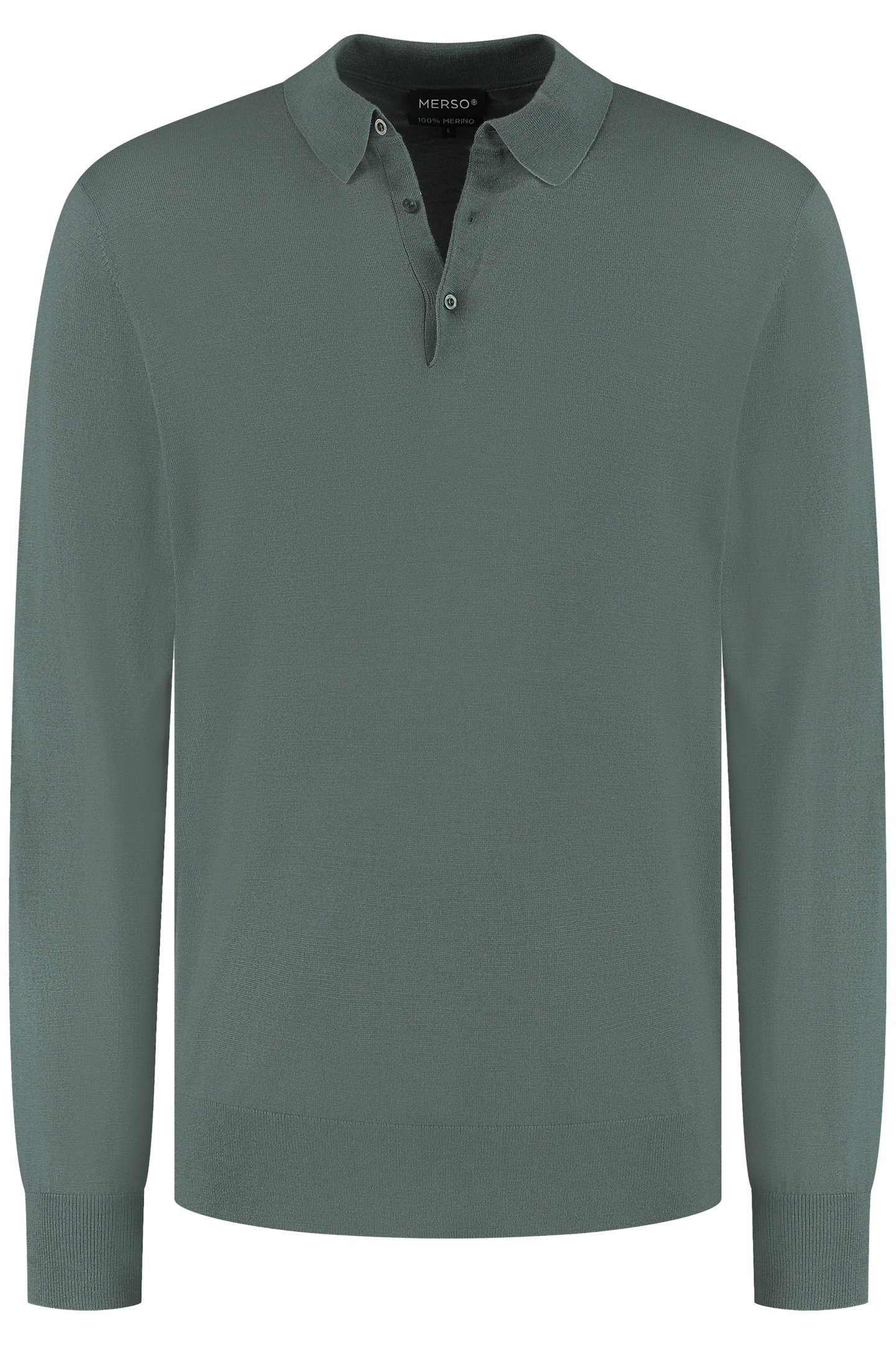 POLO LONG SLEEVE 100% MERINO FERNSTONE GREEN 2