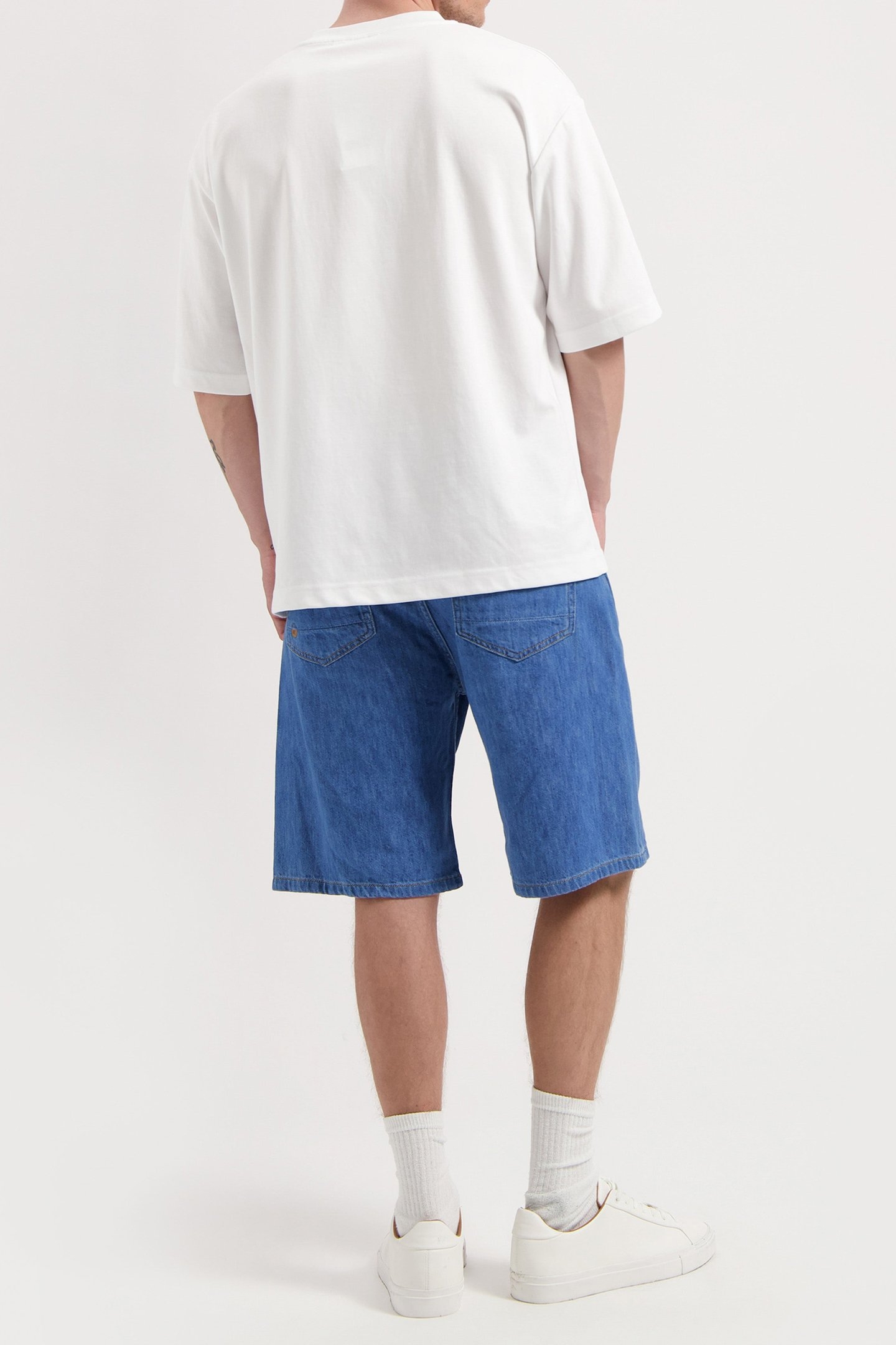 JAMES DENIM SHORT - MEDIUM STONE MEDIUM STONE 4