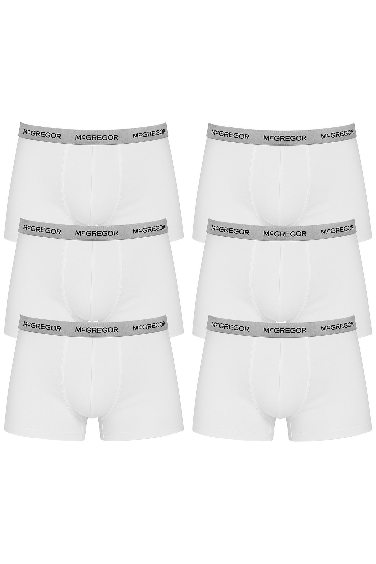 MCGREGOR - PREMIUM BOXERSHORTS - 6-PACK WHITE 1