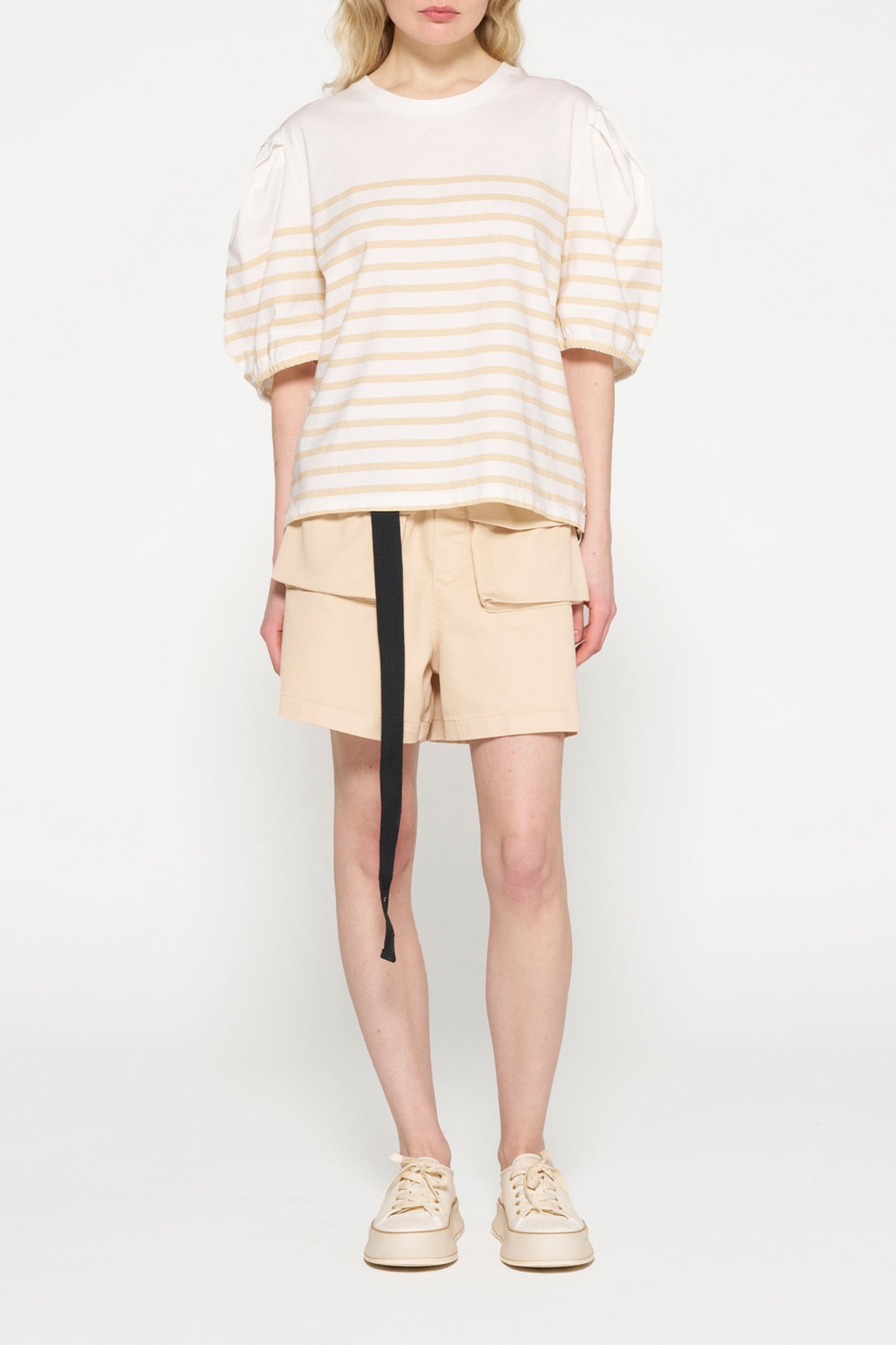 BALLOON SLEEVE TEE STRIPES ECRU/NATURAL 2