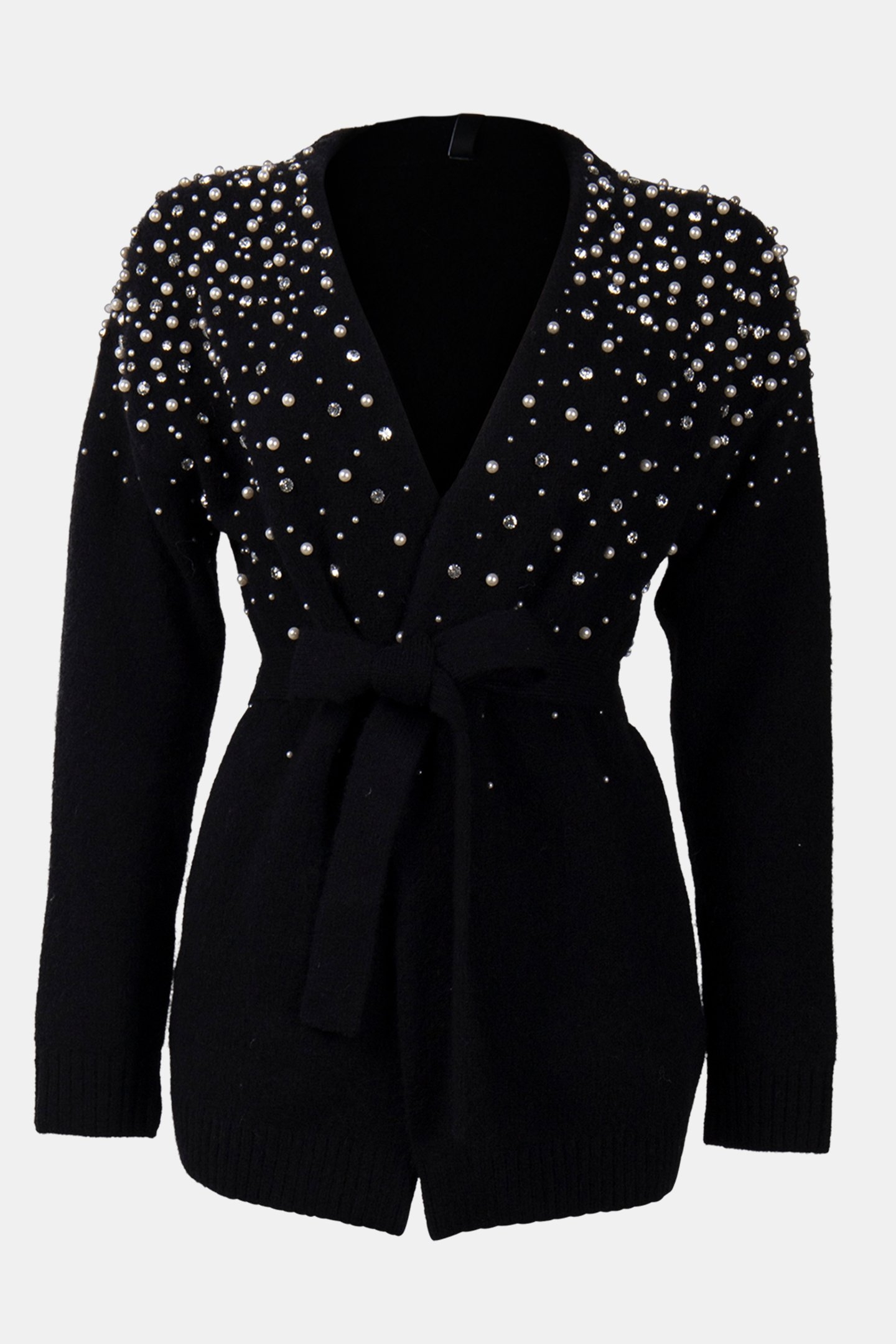 SIBILLA BELTED CARDI JET BLACK A996 3