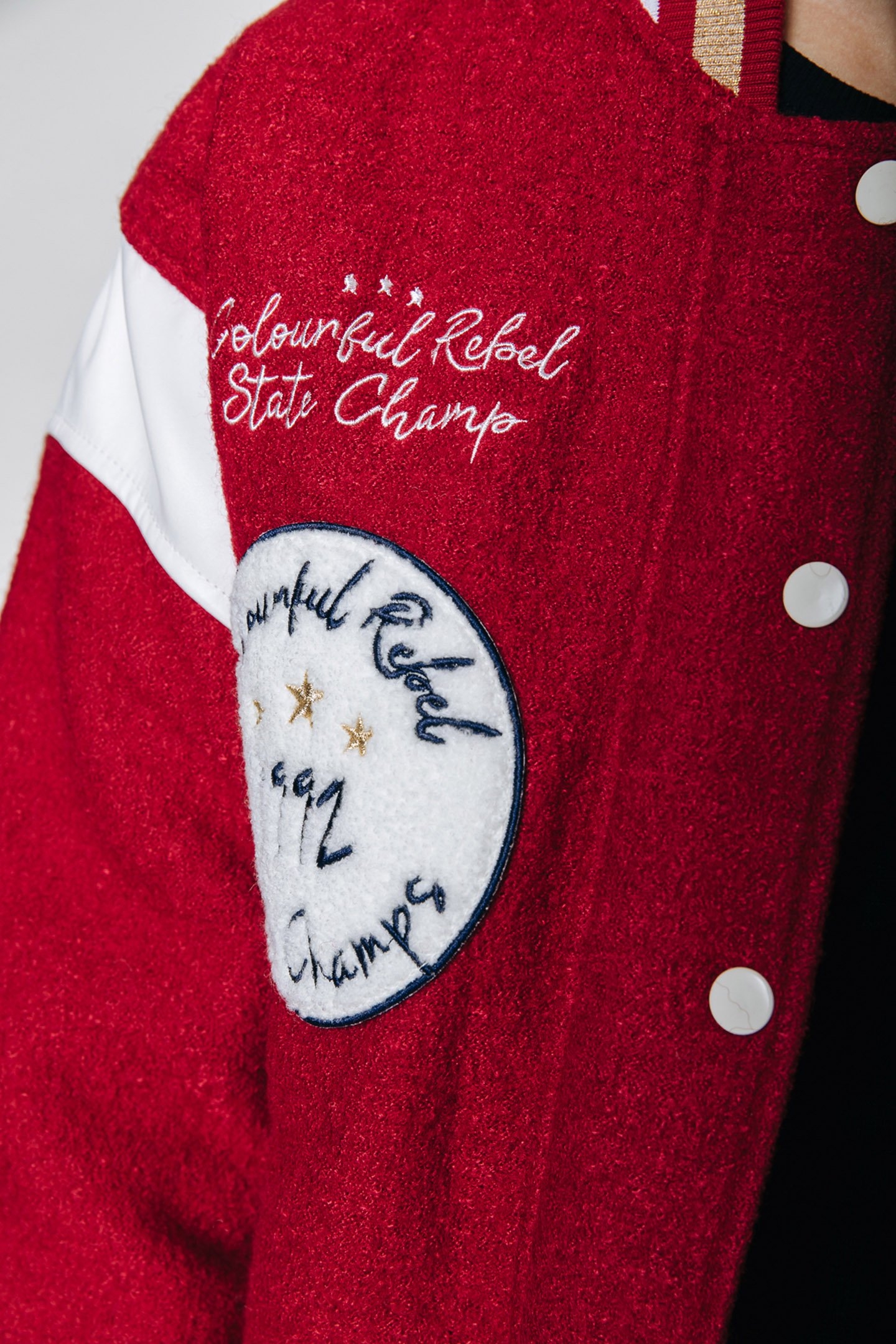 SEN BASEBALL BOMBER JACKET RED 5