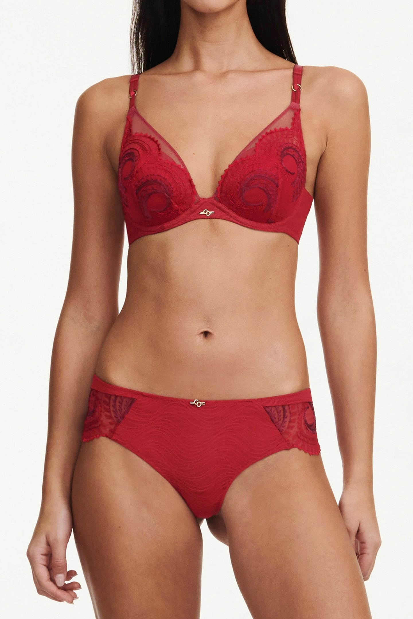 CO BRA TSHIRT PLUNGE PASSION RED/AUBERGINE 1