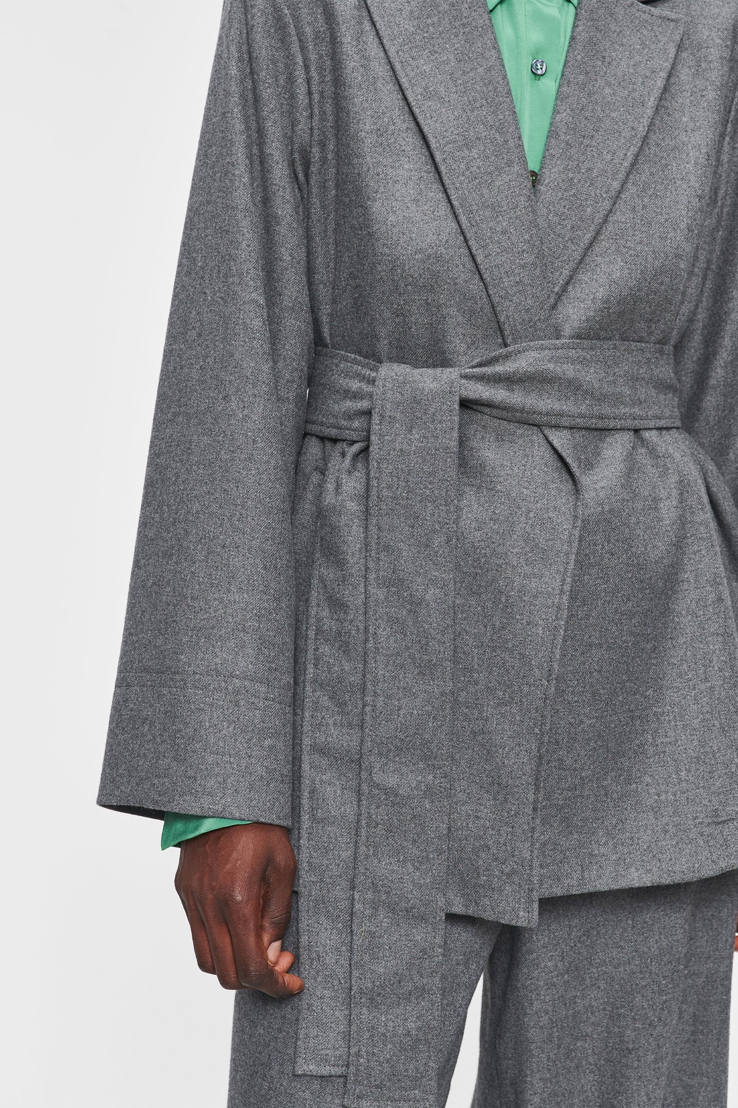 RELAXED FLANNEL JACKET STEEL GREY 8