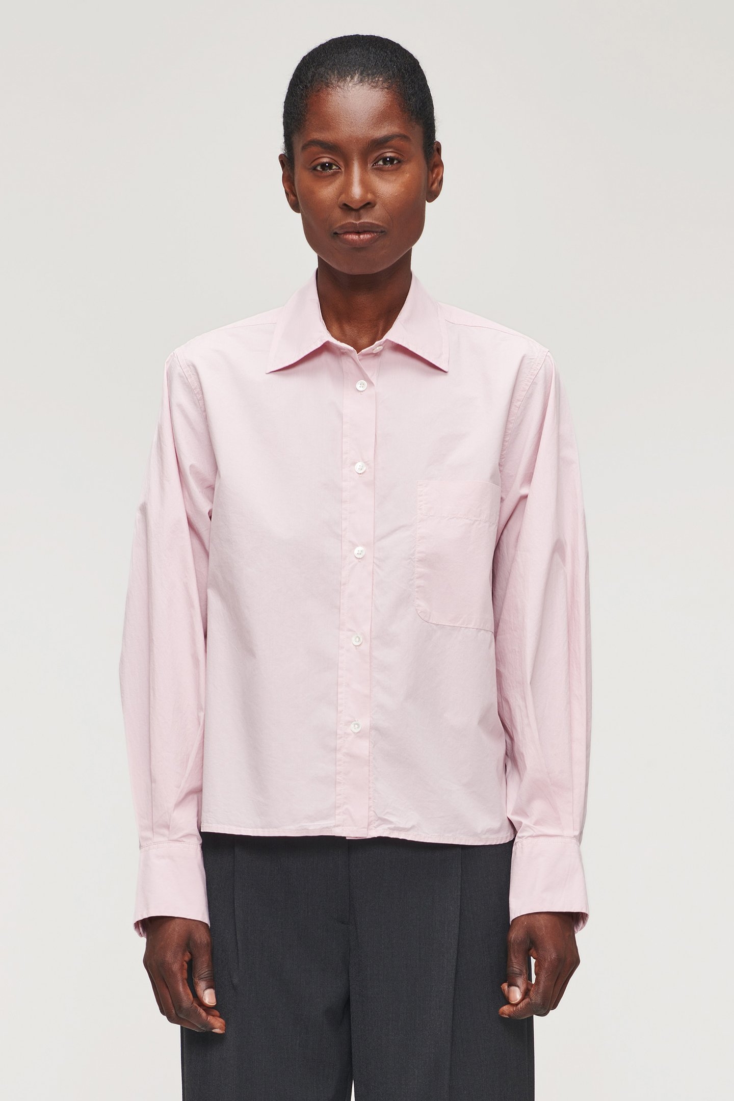 ORG COTTON BOXY SHIRT BLUSH 1