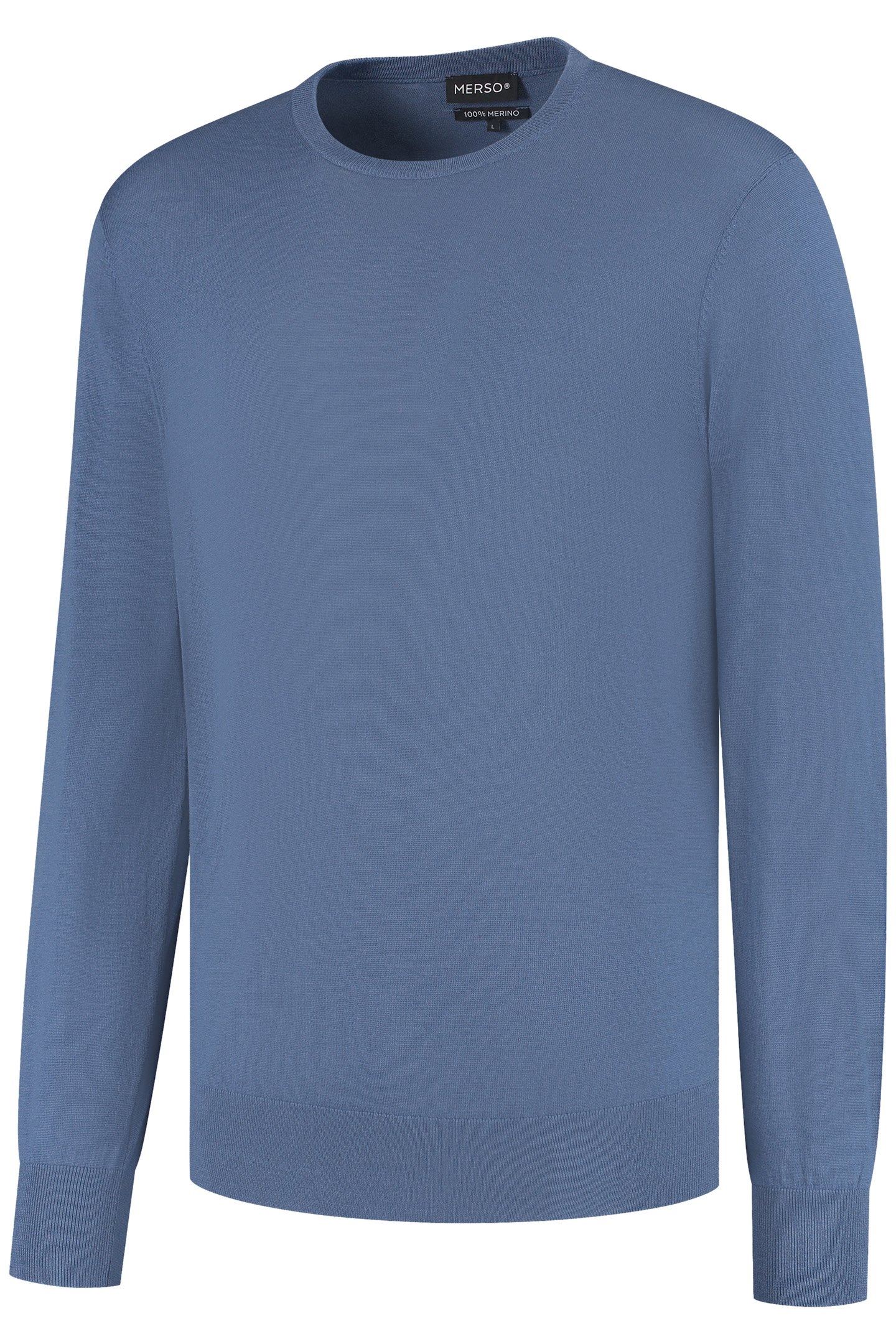CREW NECK 100% MERINO PACIFIC BLUE 4