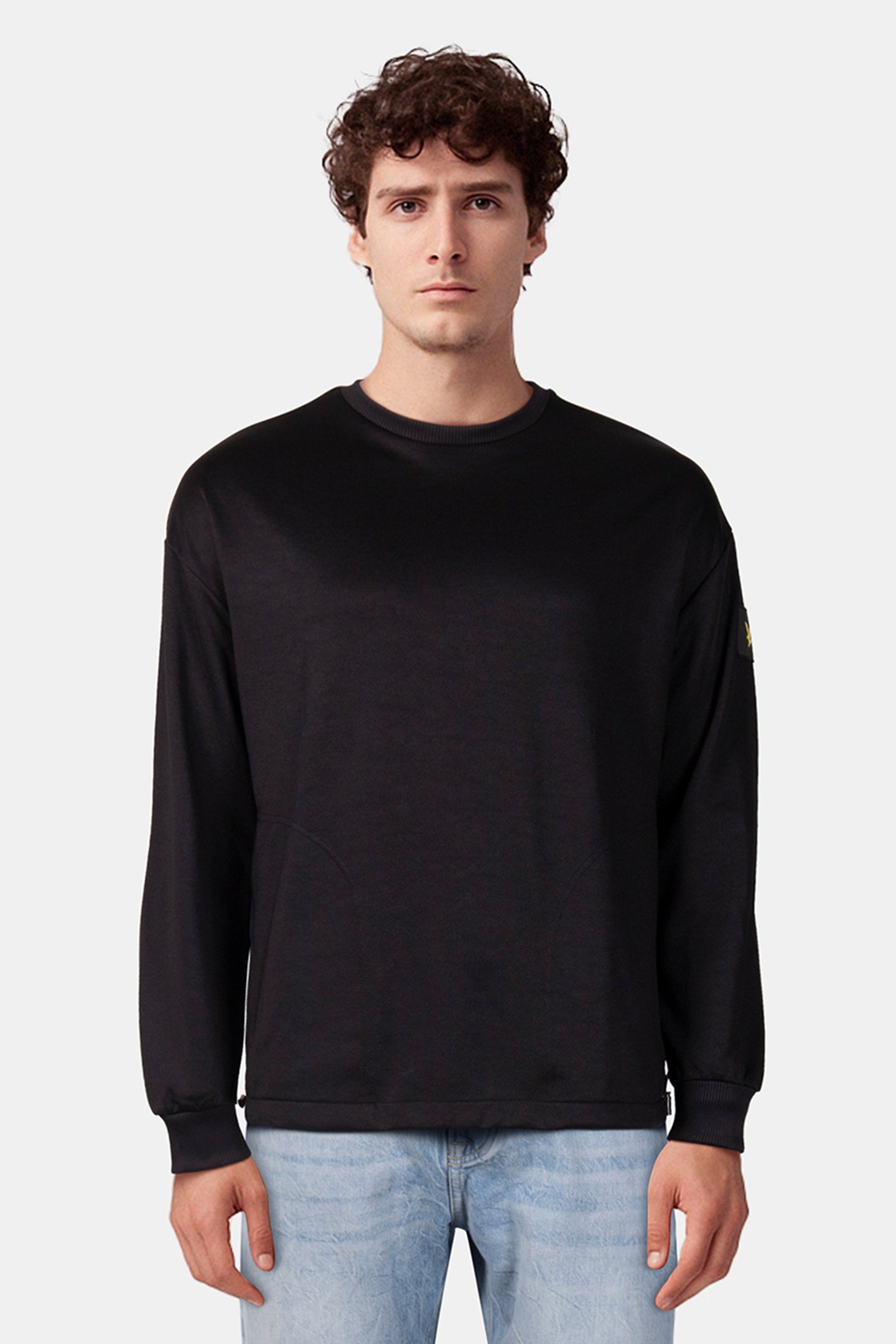 GATHERED SWEATSHIRT JET BLACK 1