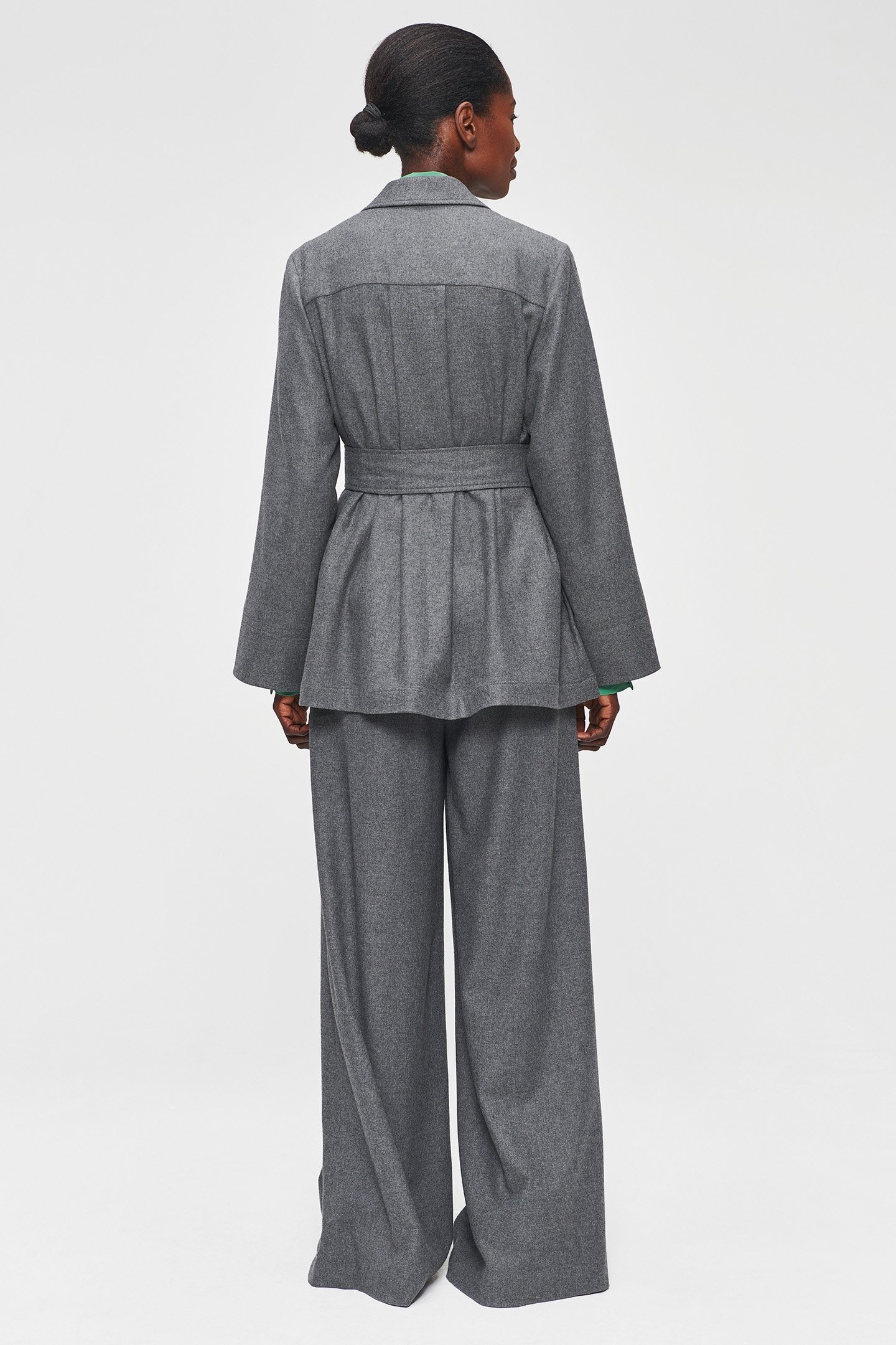 RELAXED FLANNEL JACKET STEEL GREY 5