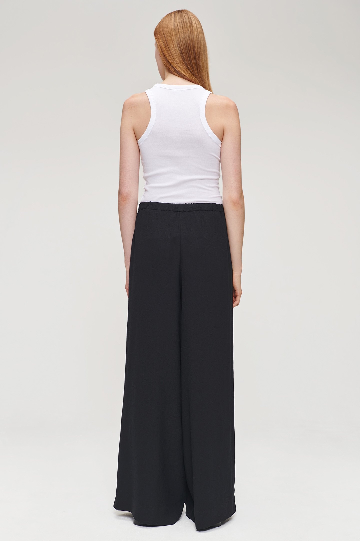 WIDE LEG FLOU PANTS BLACK 4