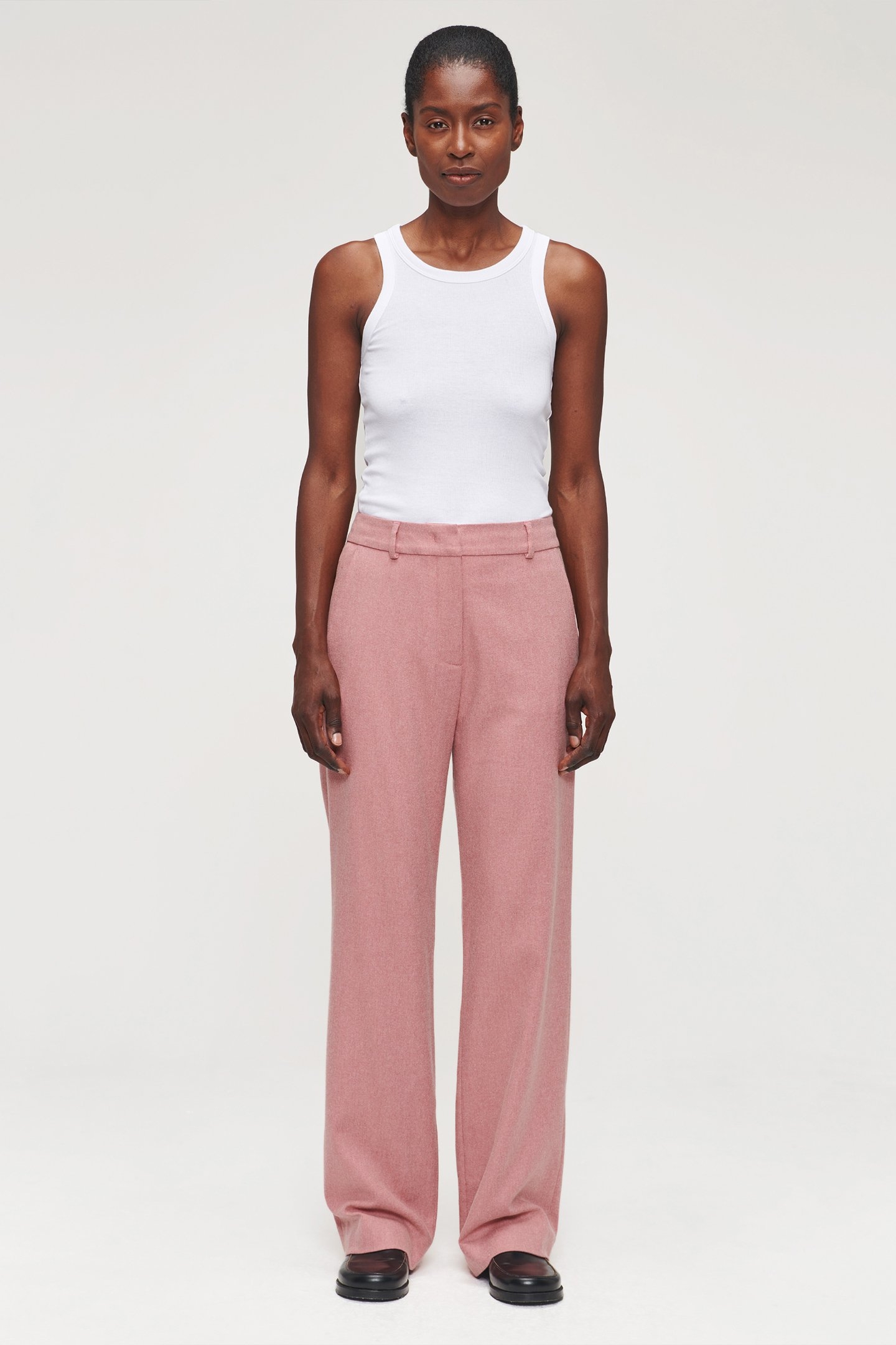 RELAXED FLANNEL PANTS CASHMERE ROSE 3