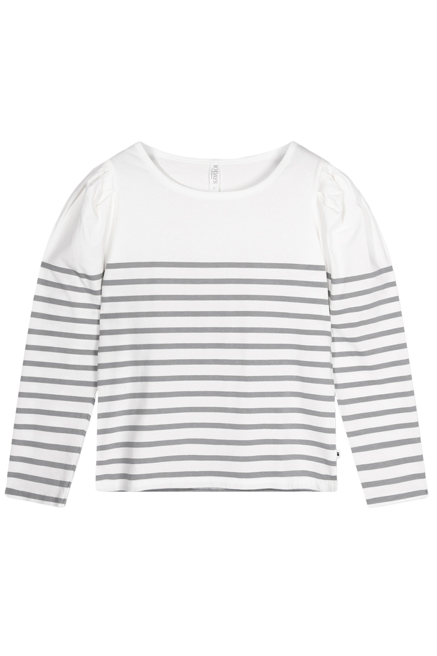 PUFF LONG SLEEVE TEE STRIPES ECRU/GRAPHITE 4