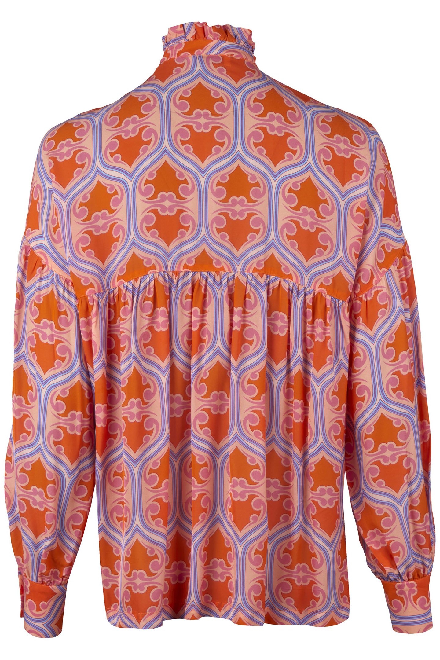 ELEONOR BLOUSE ORANGE PATTERN 2