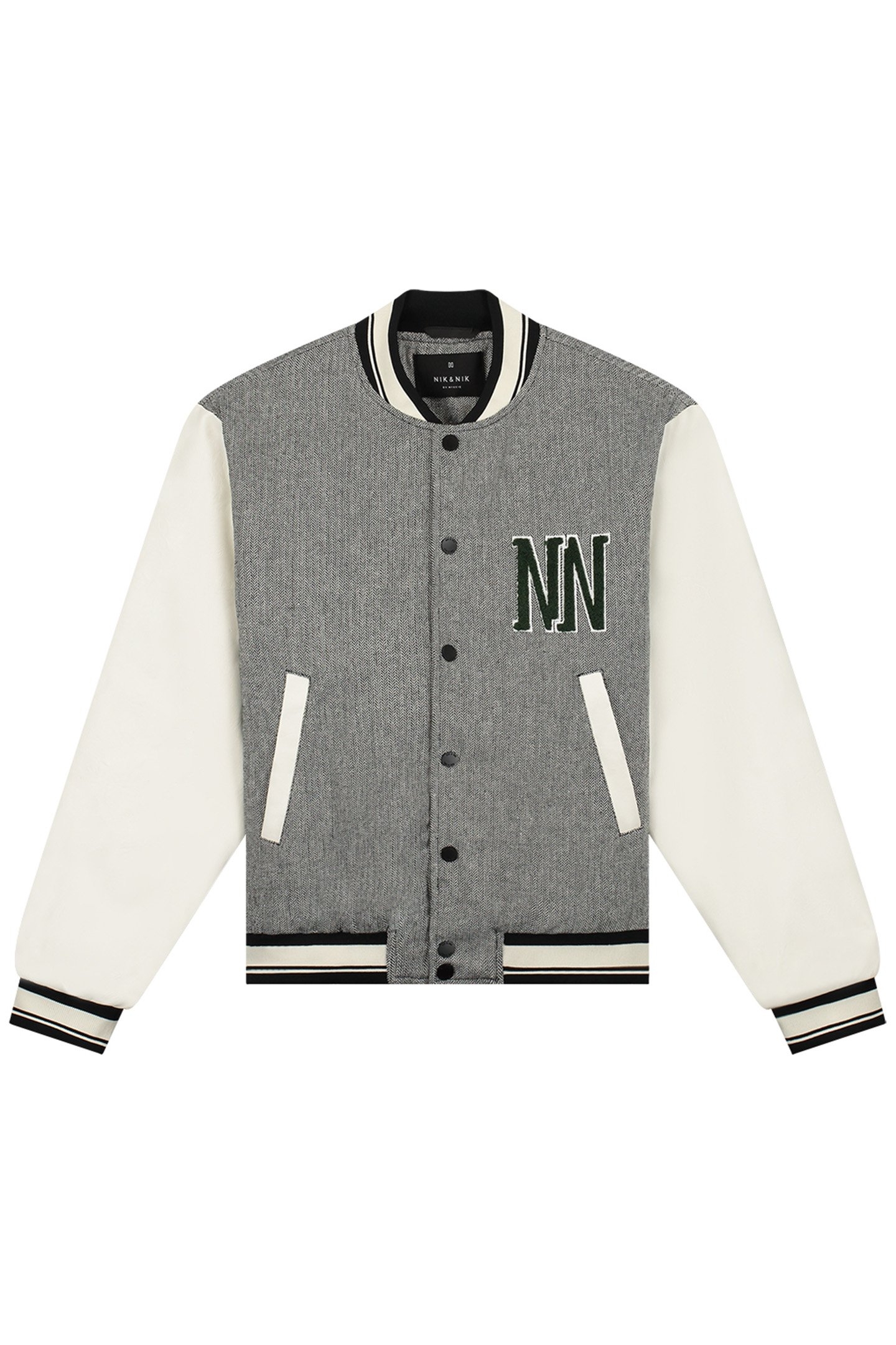 KURT VARSITY JACKET GREY MELANGE 2