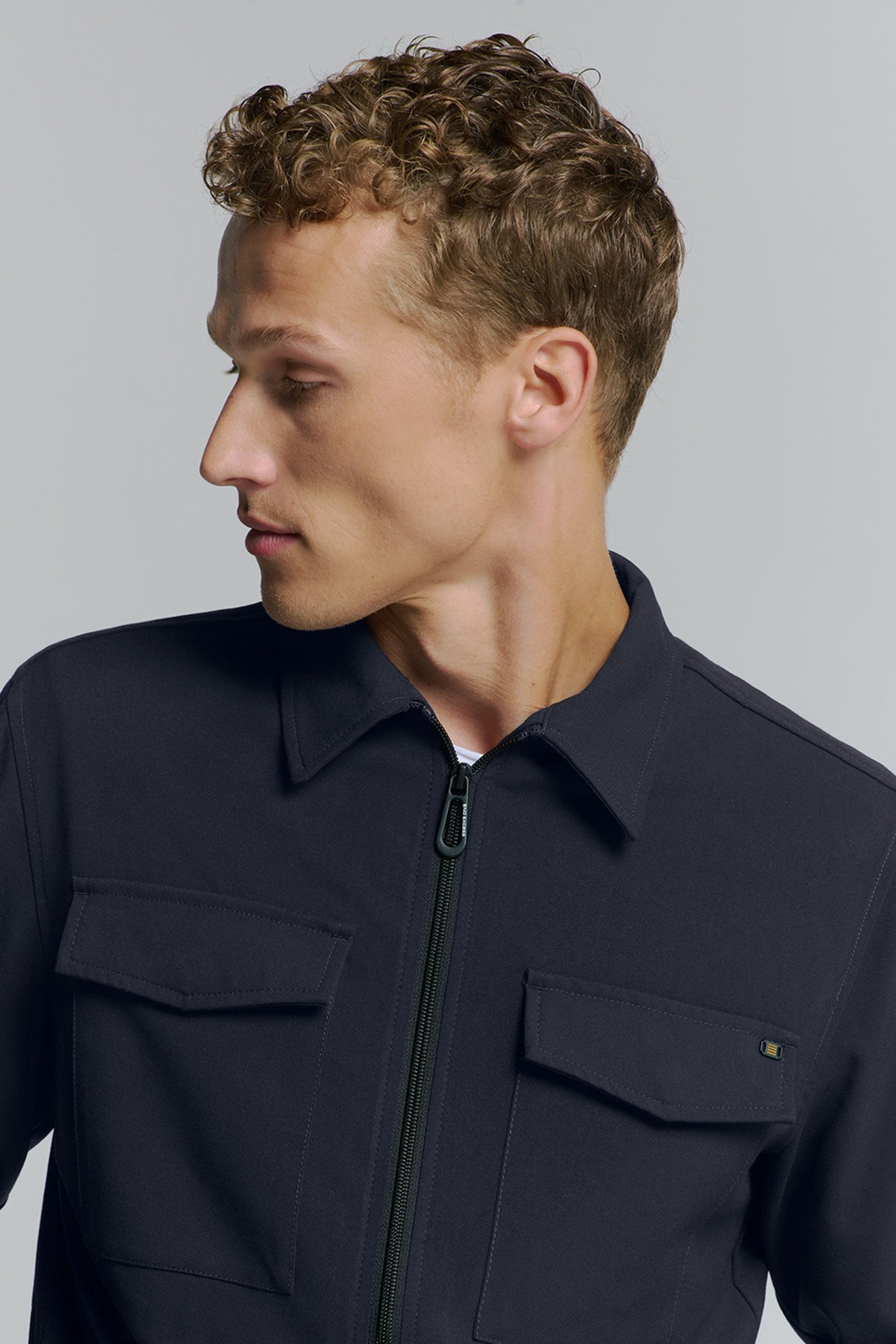 OVERSHIRT ZIP CLOSURE STRETCH BLUEBERRY 6