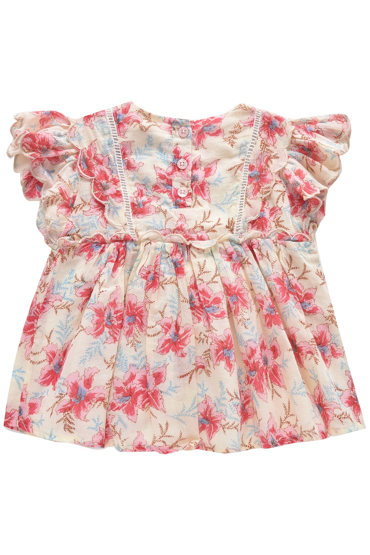 DRESS SILOÉ RASPBERRY FLOWERS 2