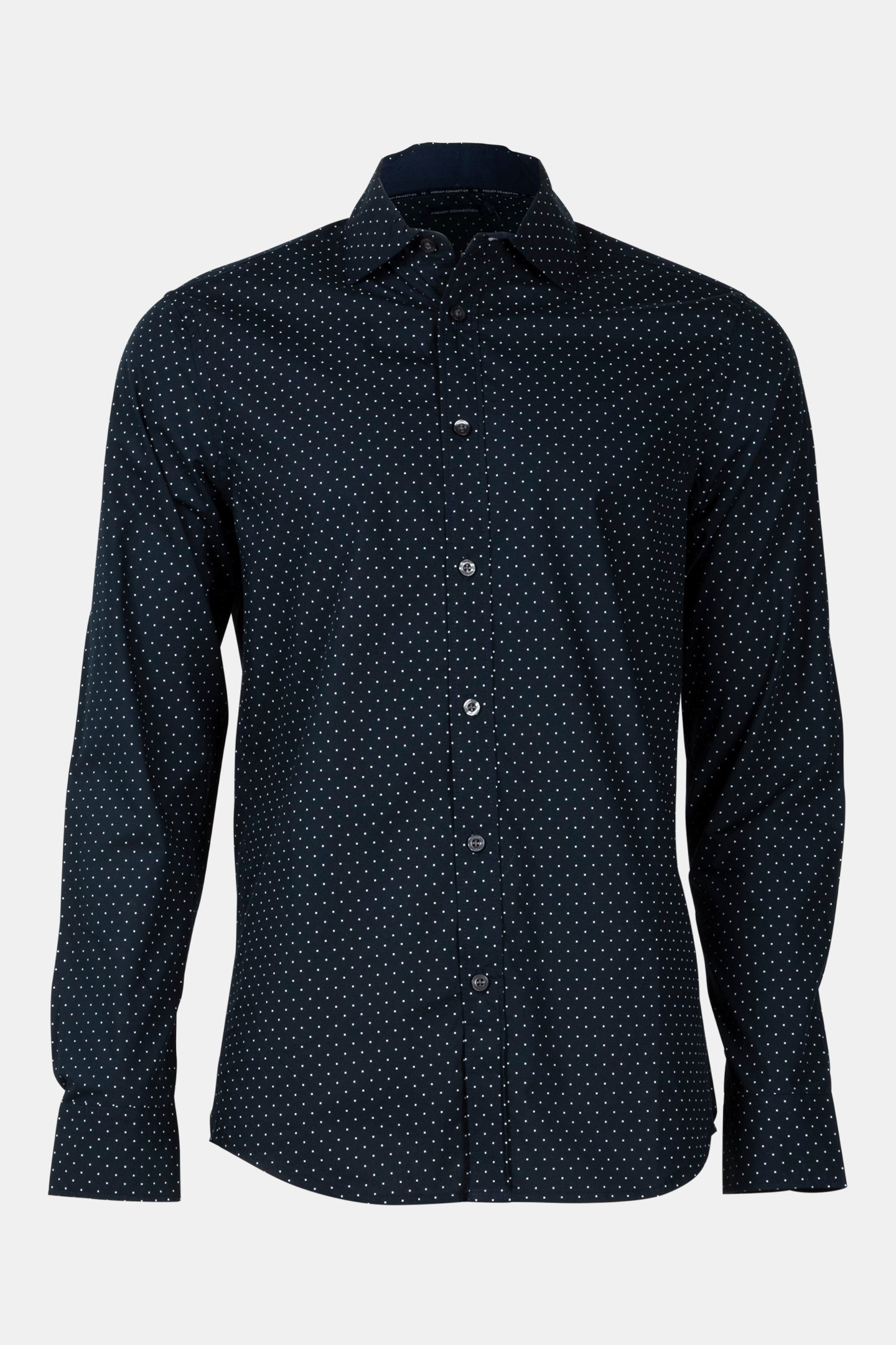 SQUARE DOT CUT LONG SLEEVE SHIRT MARINE 3