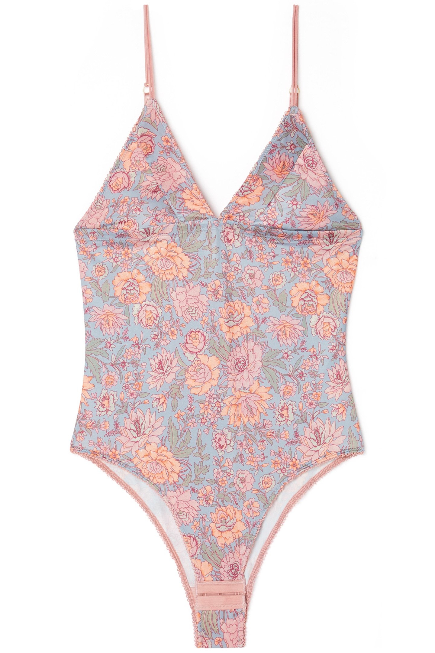 BODYSUIT LYLIA BLUE GARDEN FLOWERS 2