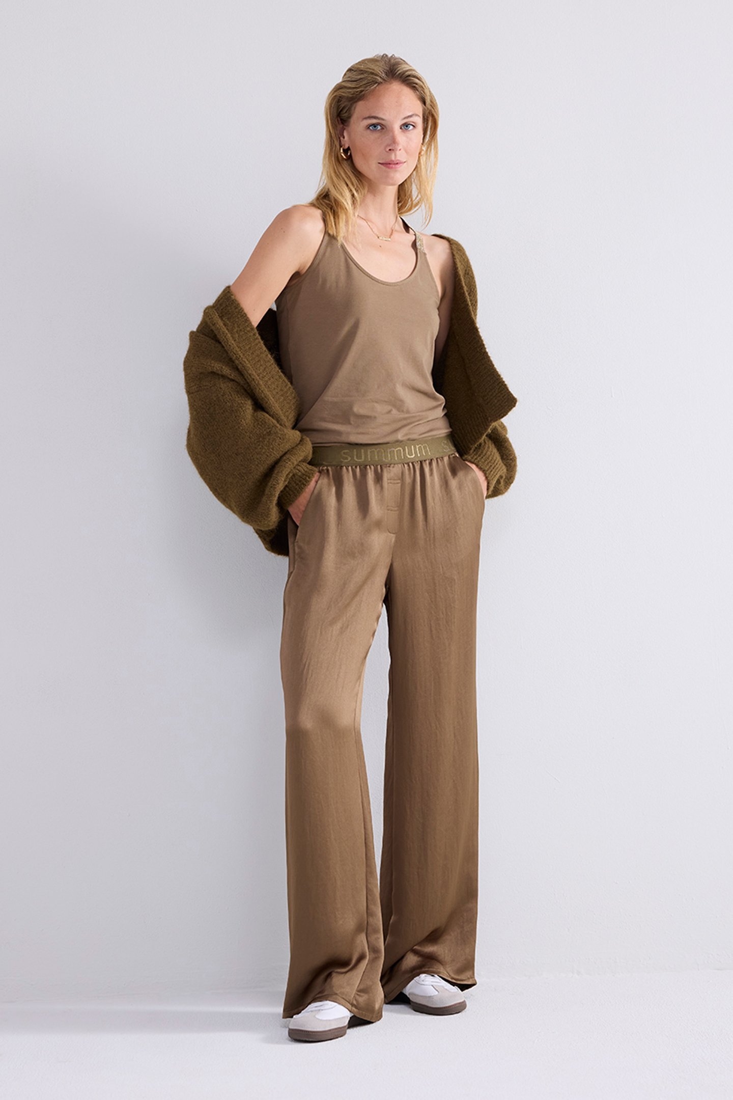 TROUSERS HEAVY SILKY TOUCH OLIVE 2
