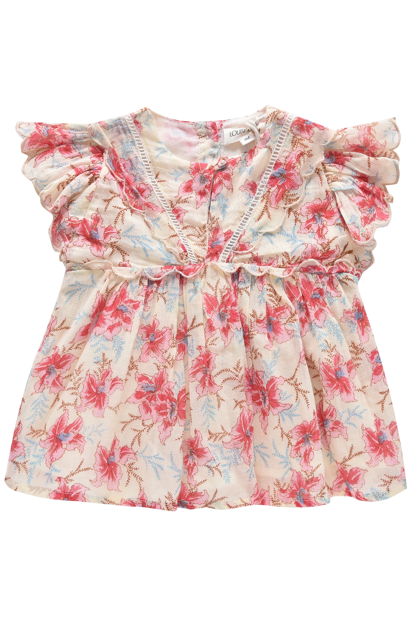 DRESS SILOÉ RASPBERRY FLOWERS 1