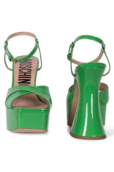 PATENT LEATHER PLATFORM SANDALS VERNICE VERDE 2