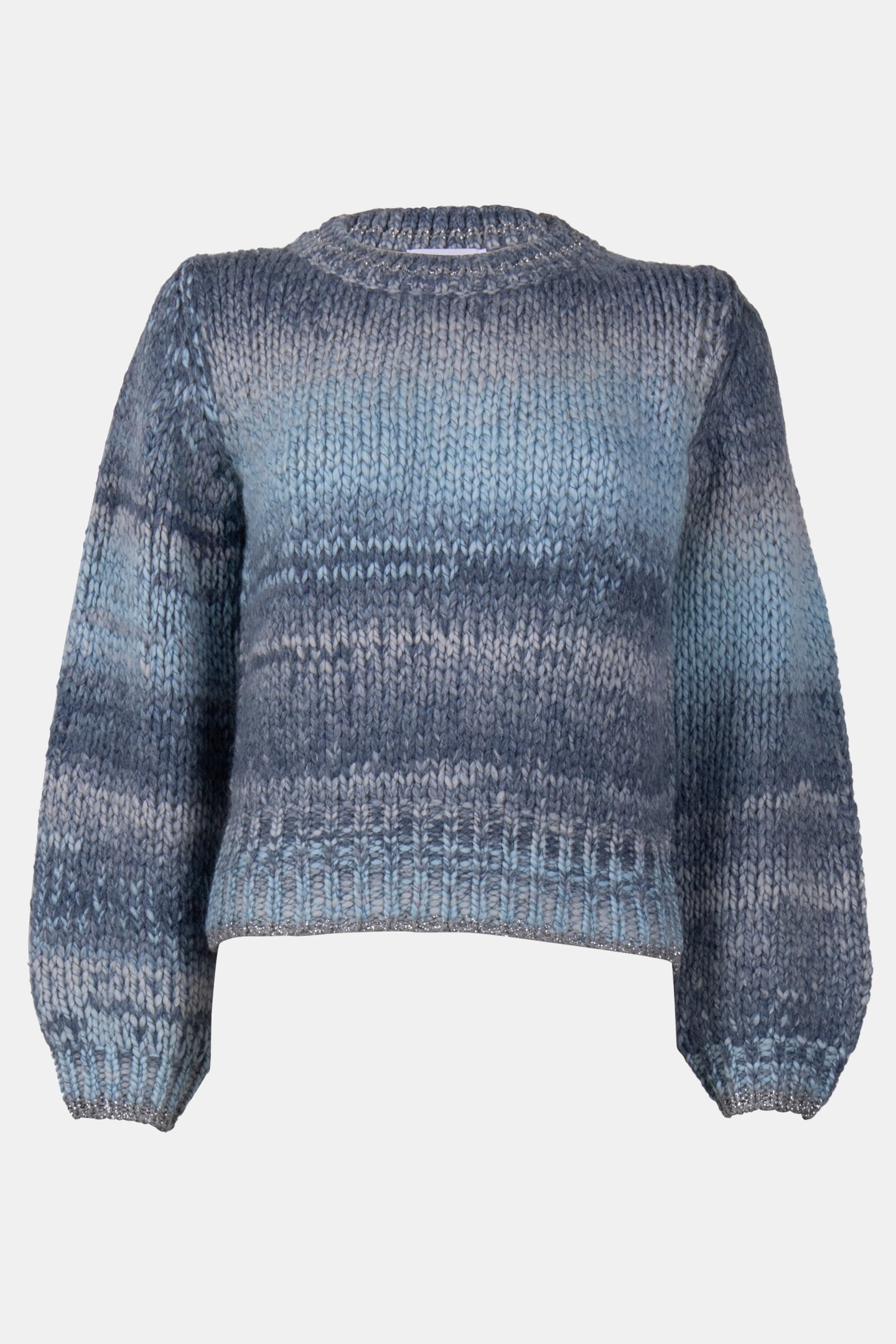 FITTED SPACE DYE PULLOVER SAPPHIRE BLUE 3