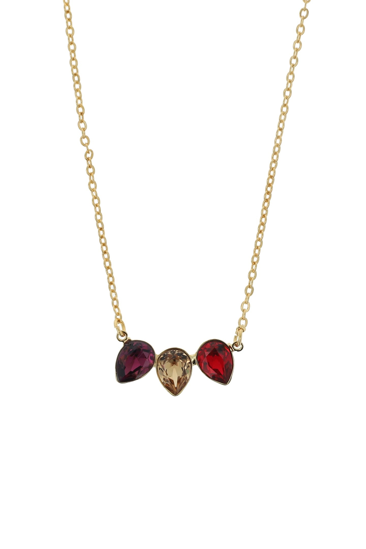 CLASSIC TRIPLE LEAF NECKLACE AMETHYST 2