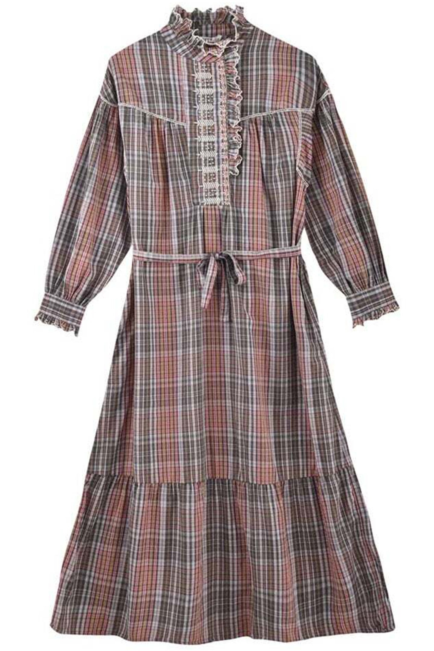 DRESS LISA GREEN CHECKS 1