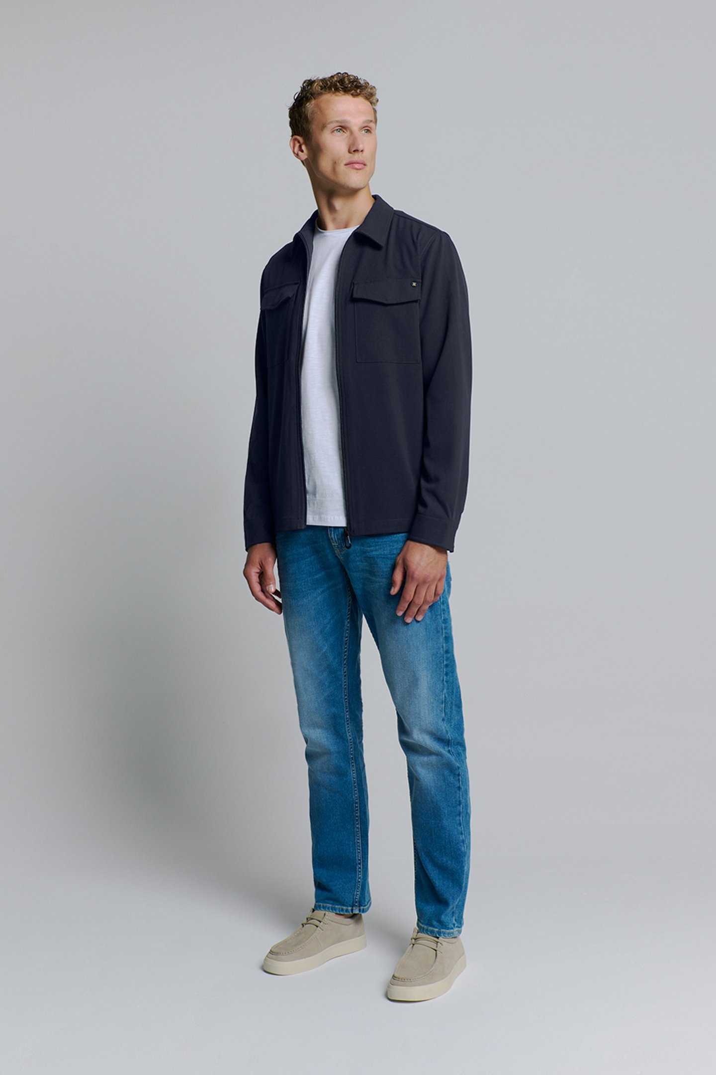 OVERSHIRT ZIP CLOSURE STRETCH BLUEBERRY 3