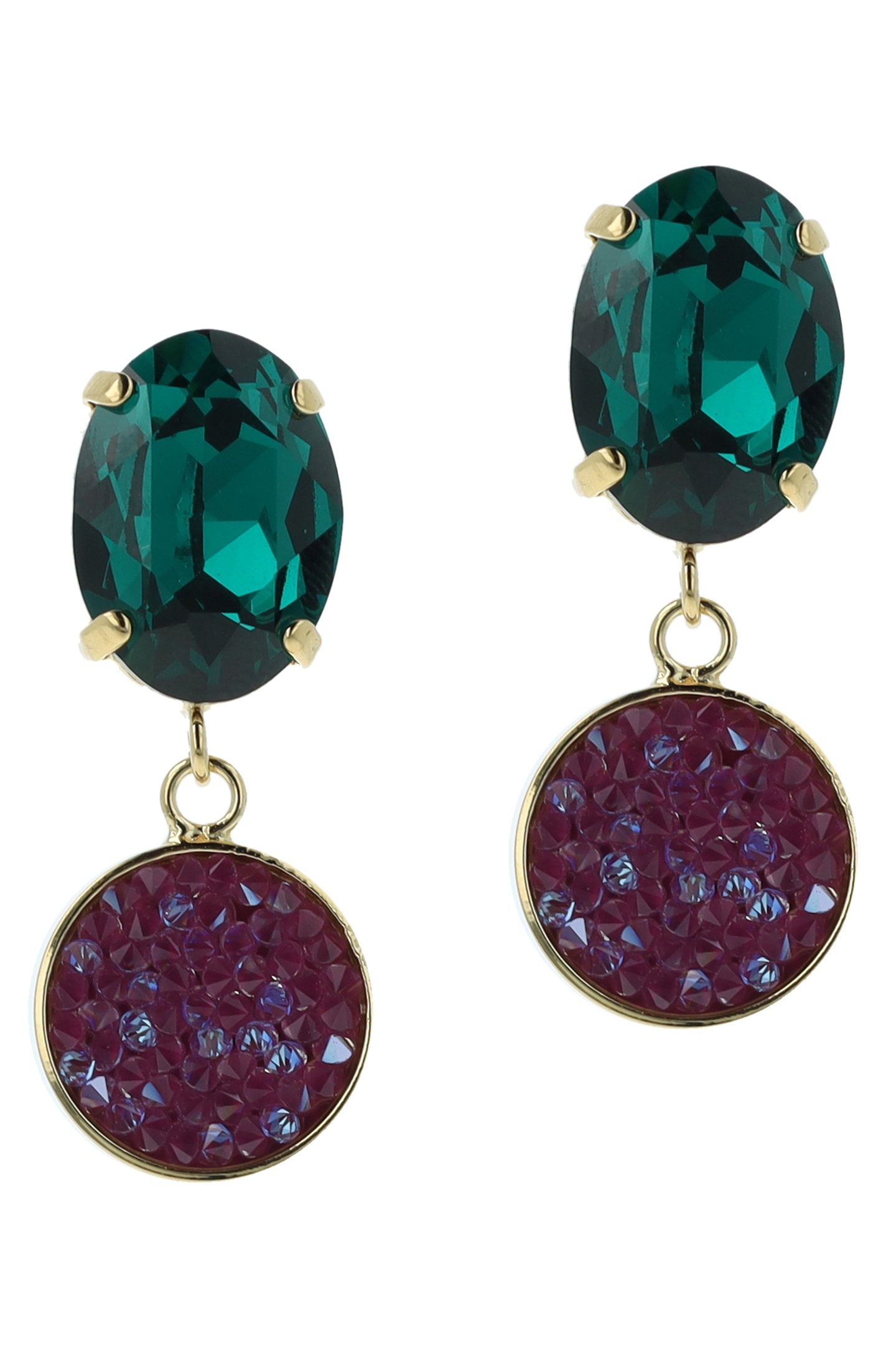 CLASSIC ROCKS EARRINGS LIGHT AMETHYST - BIG 1