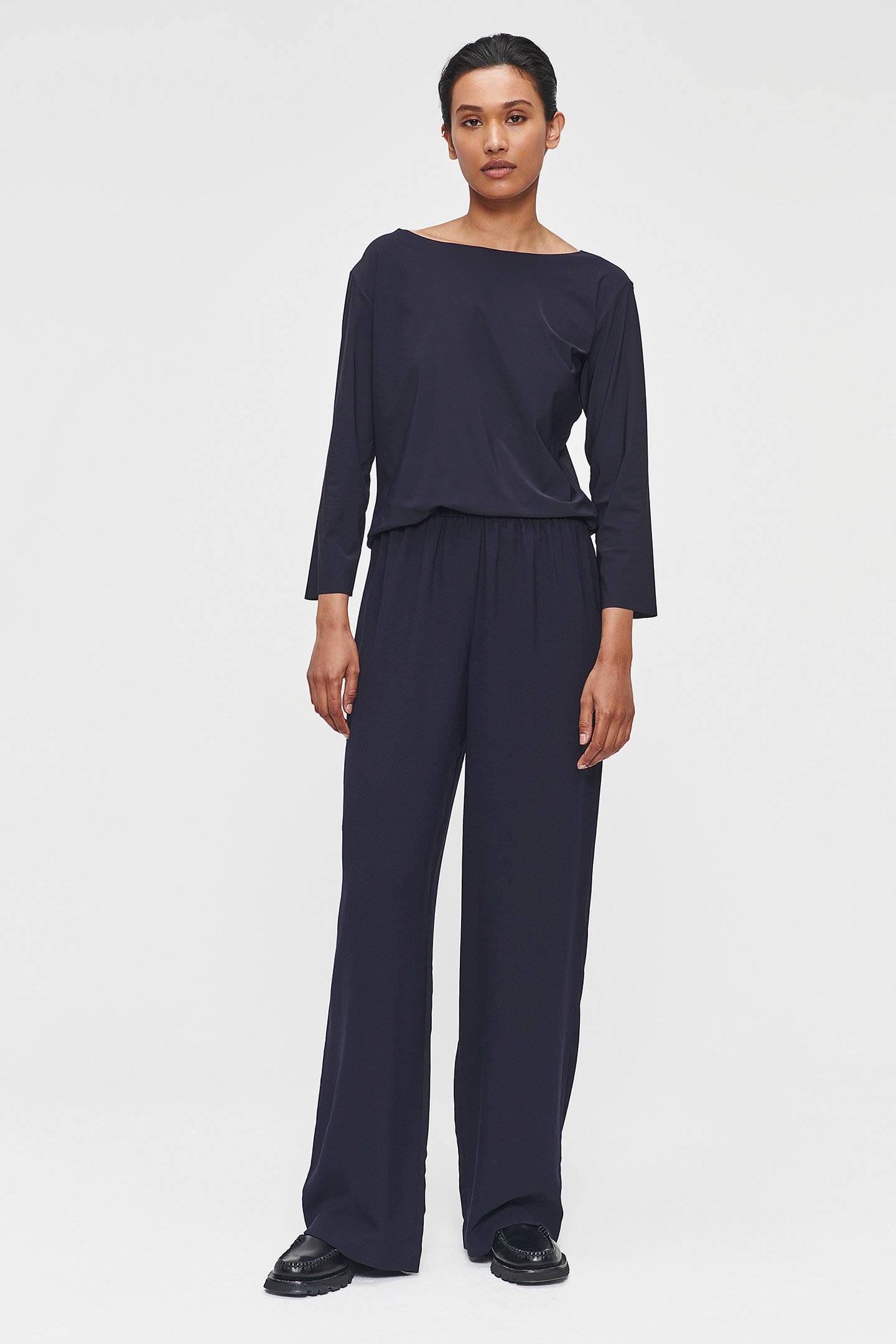 EASY WIDE LEG PANTS INK BLUE 2