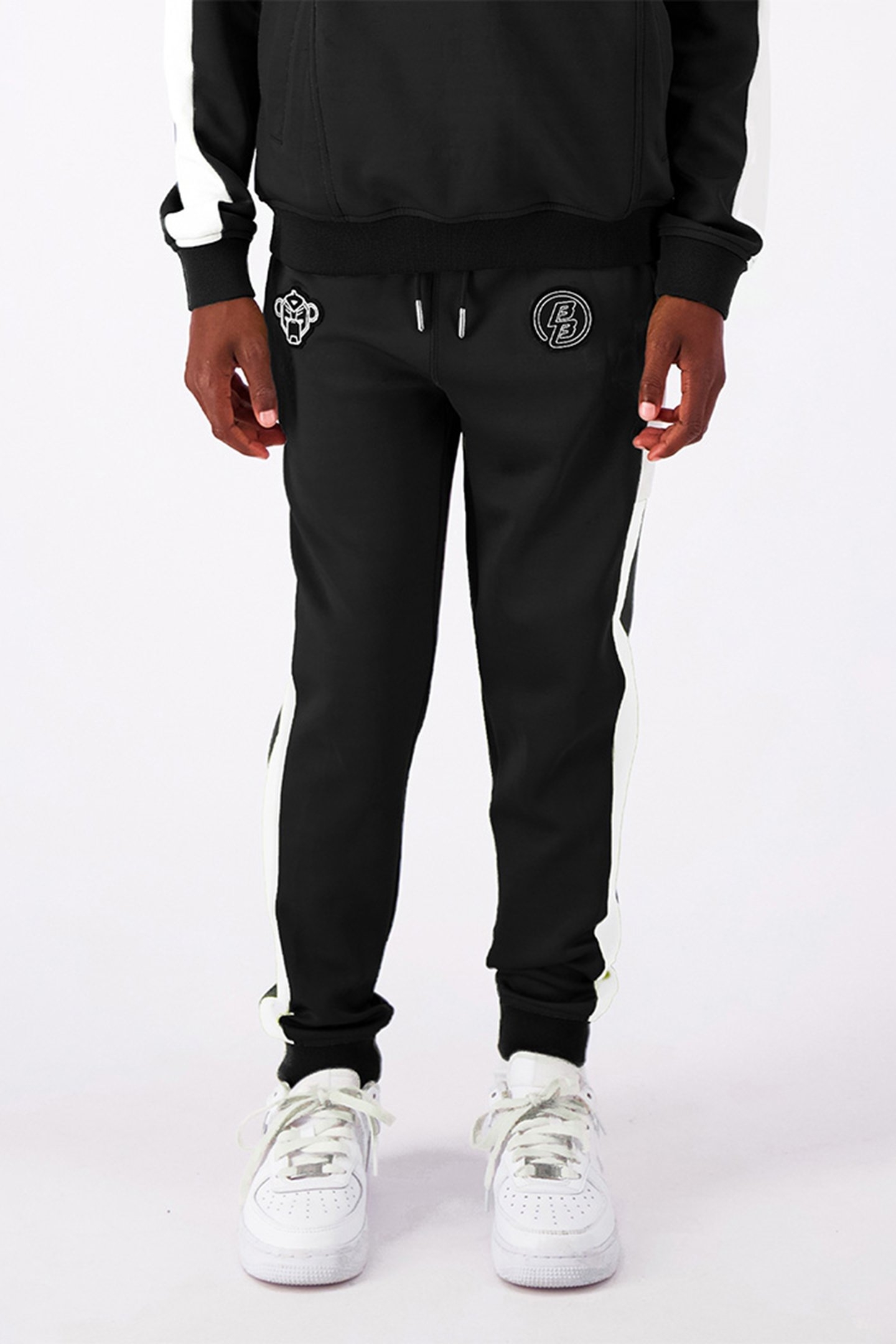 JR. ANORAK TRACKPANTS BLACK 1