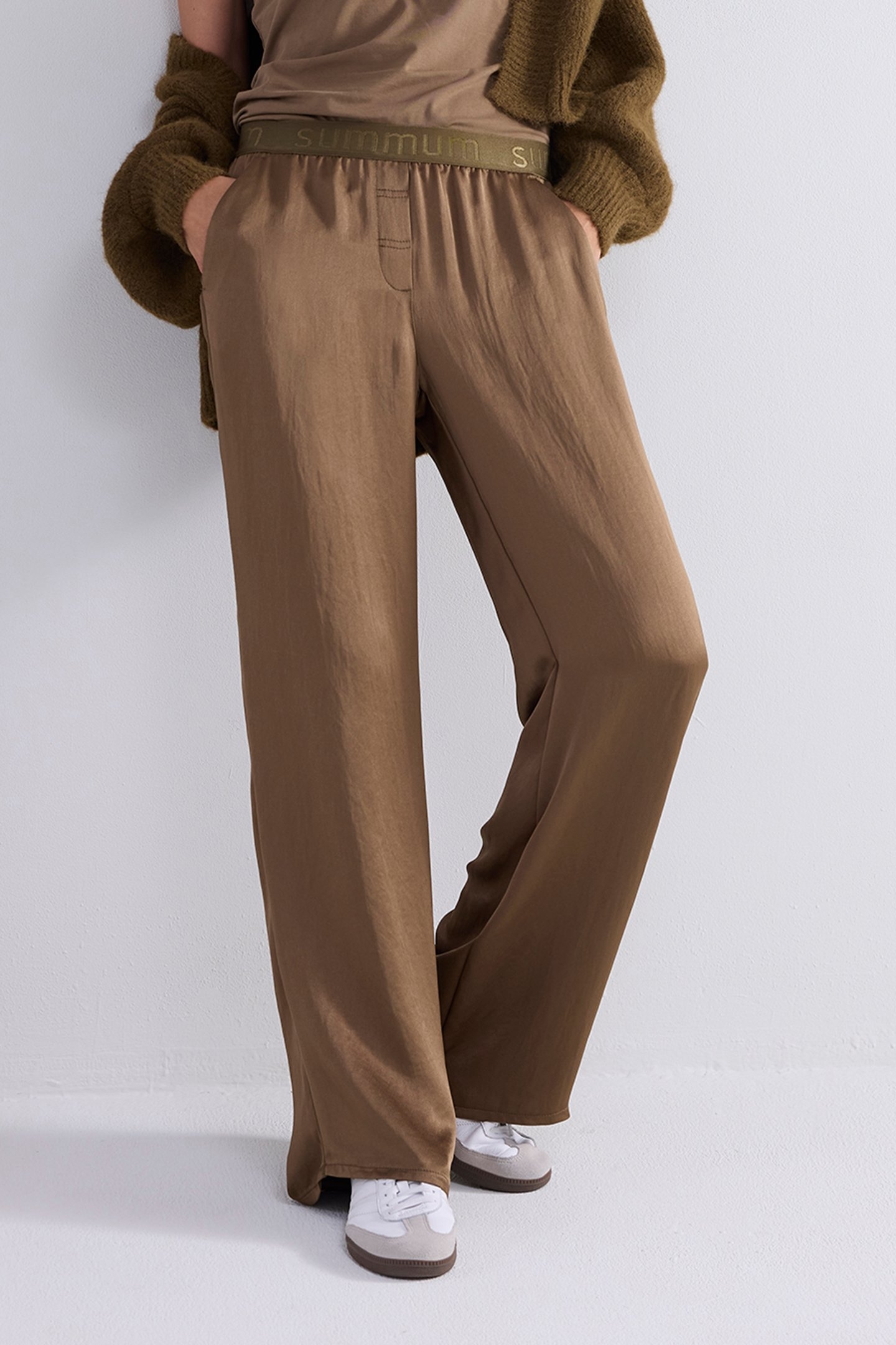 TROUSERS HEAVY SILKY TOUCH OLIVE 1