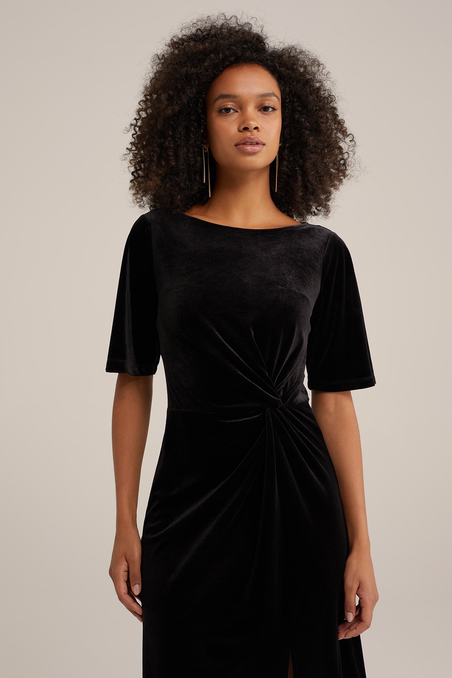 DRESS MID LENGTH BLACK 4