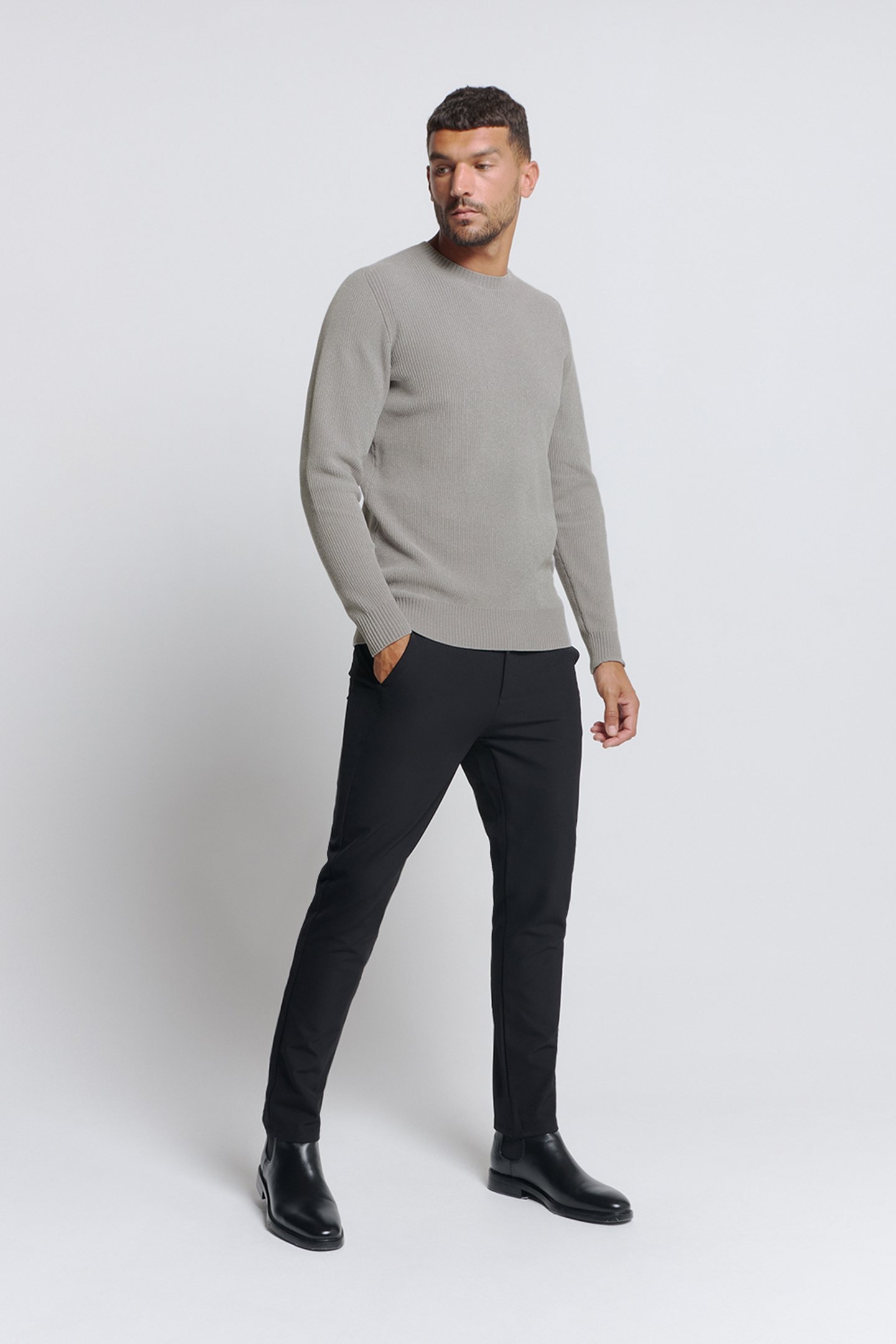 PULLOVER CREWNECK CHENILLE GREY 3