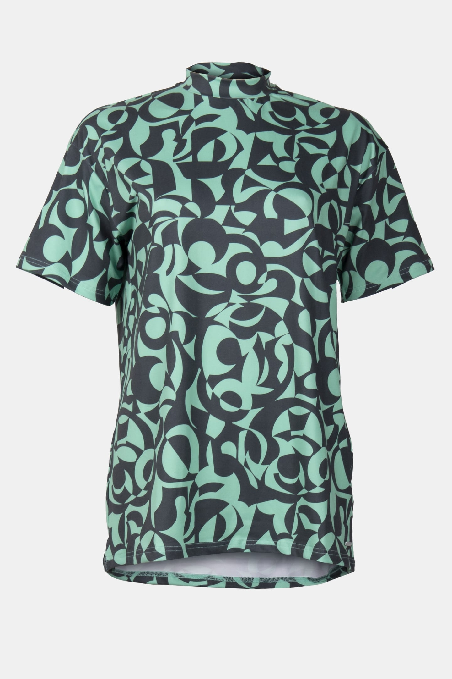 SWIRL PEACHED HIGHNECK TEE MINT 3