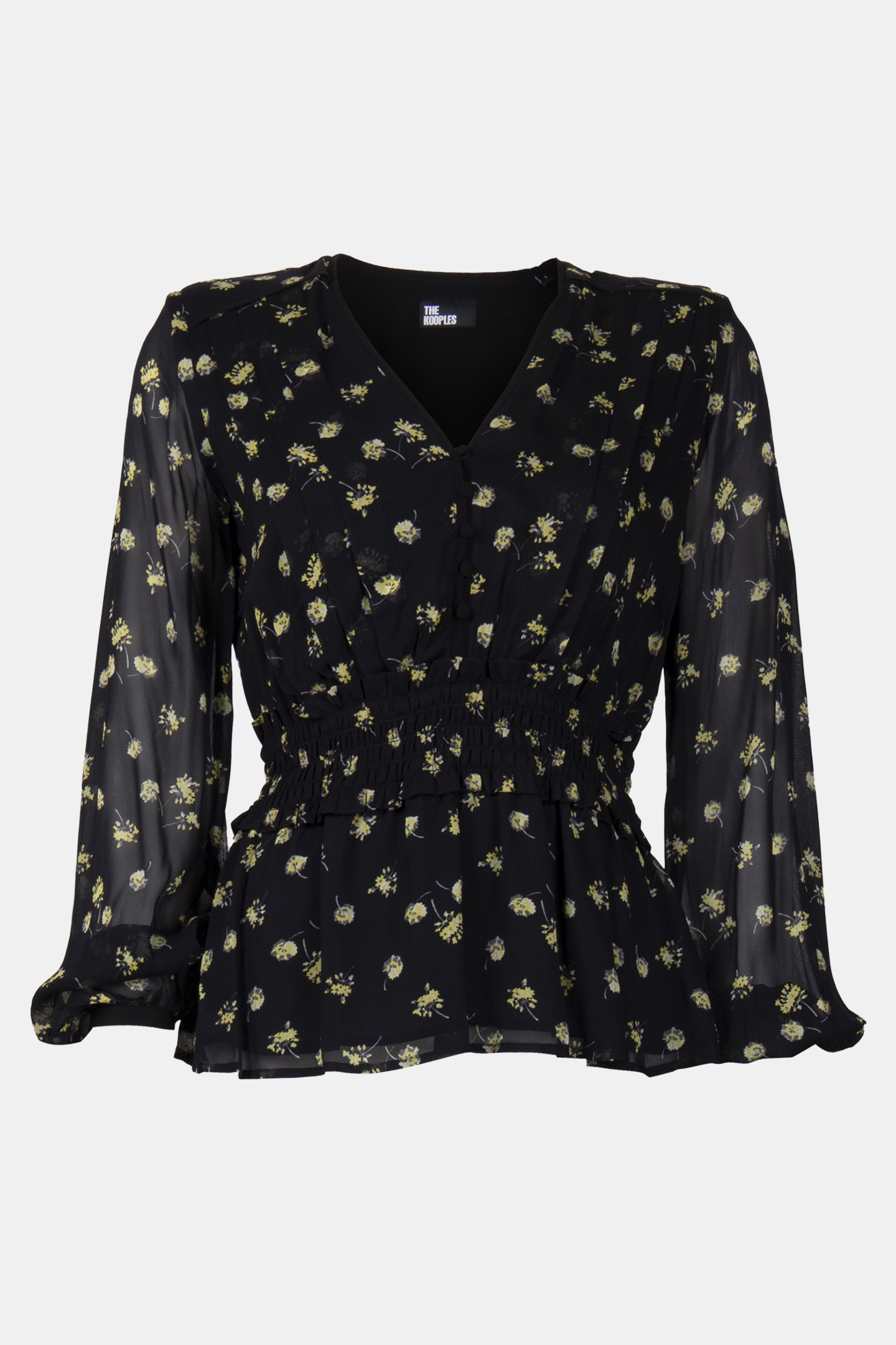 ML TOP TIGHTENED AT THE WAIST WITH BUTTONS BLACK/YELLOW 3