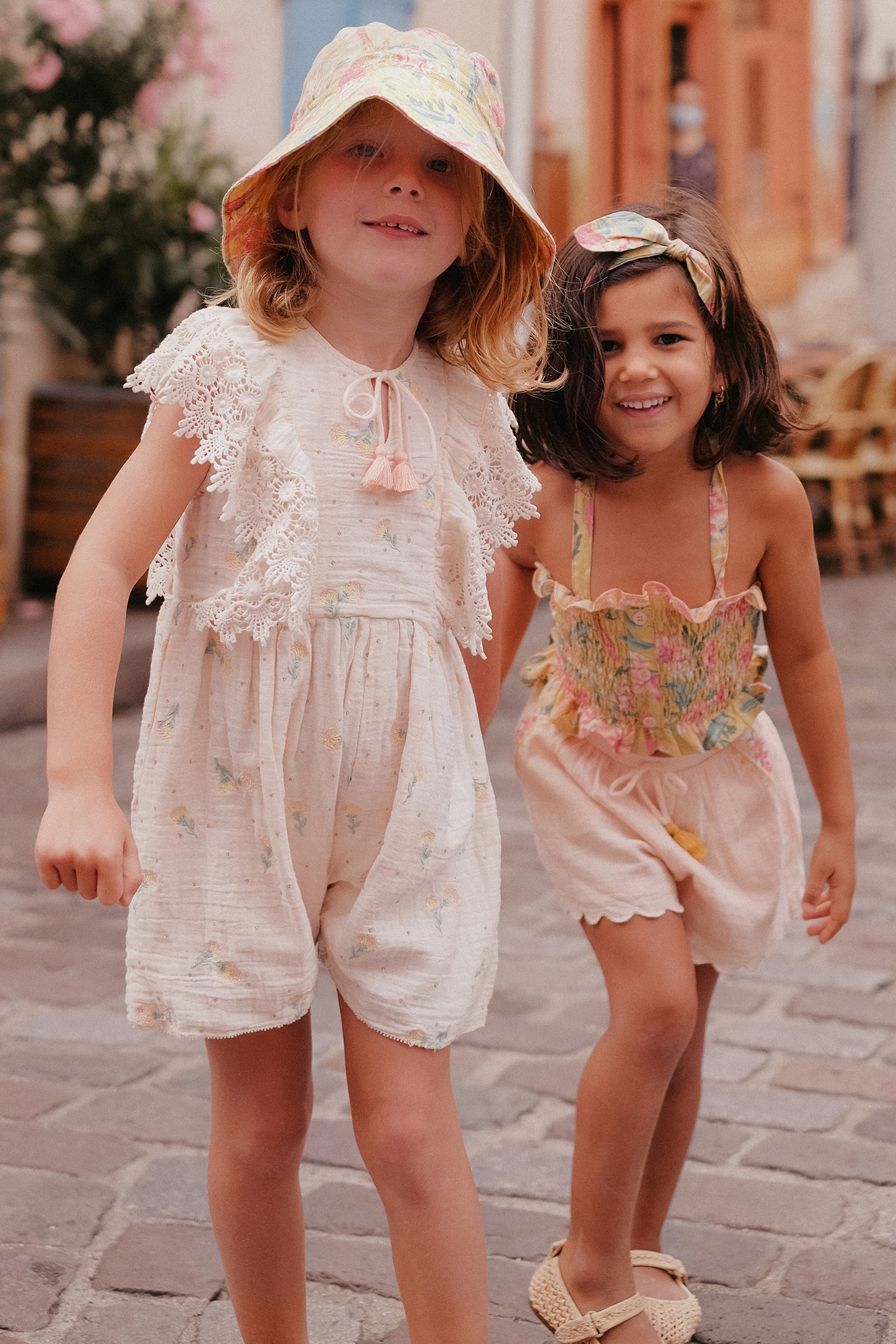 JUMPSUIT AGARO BLUSH DANDELION FLOWERS 4