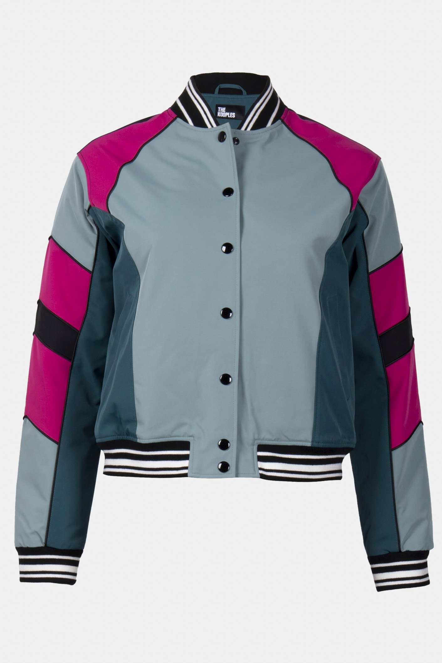 COLORFUL MOTORCYCLE-INSPIRED JACKET CELADON 3