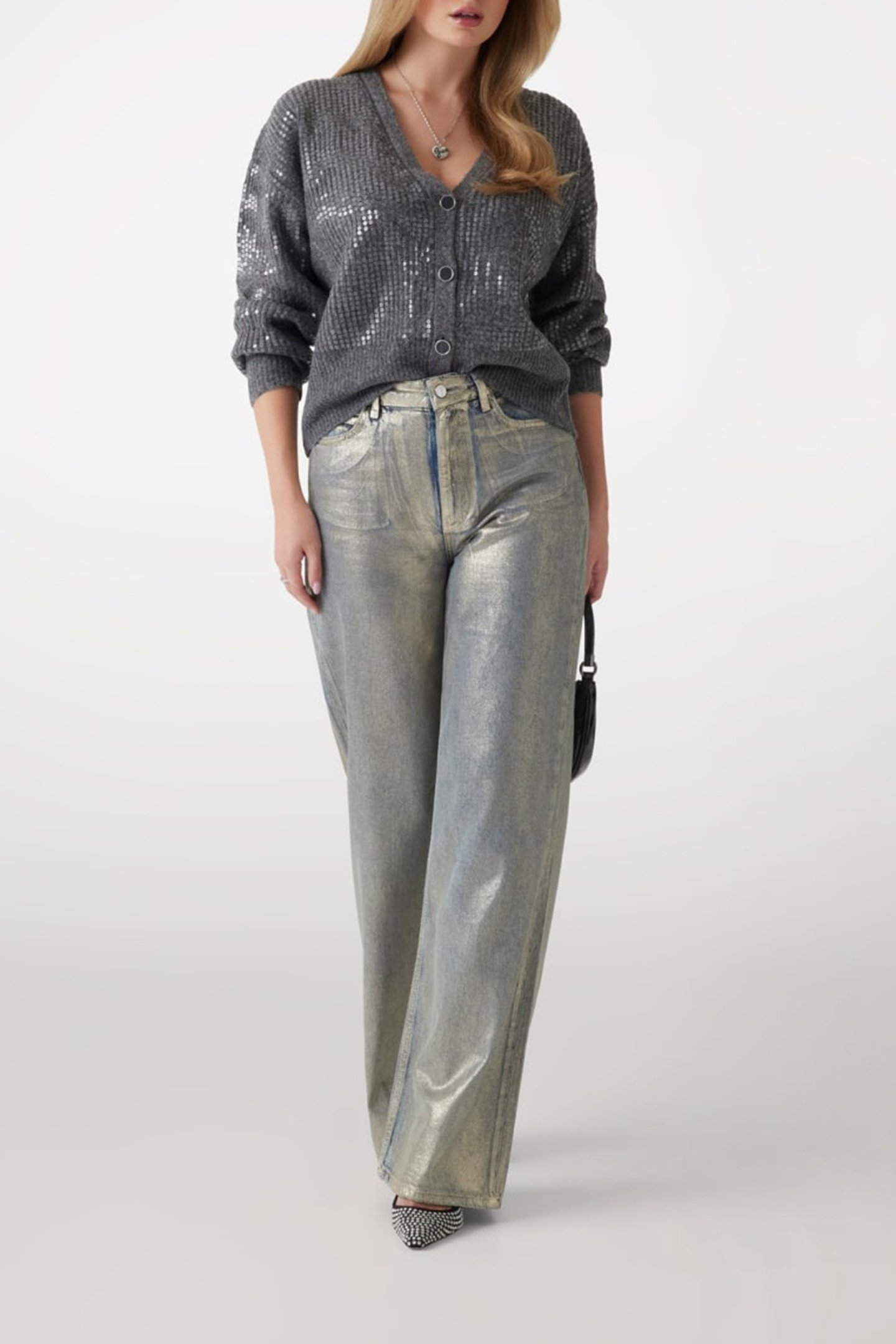 RILEY LS VN SEQUINS DARK GREY HEATHER 3