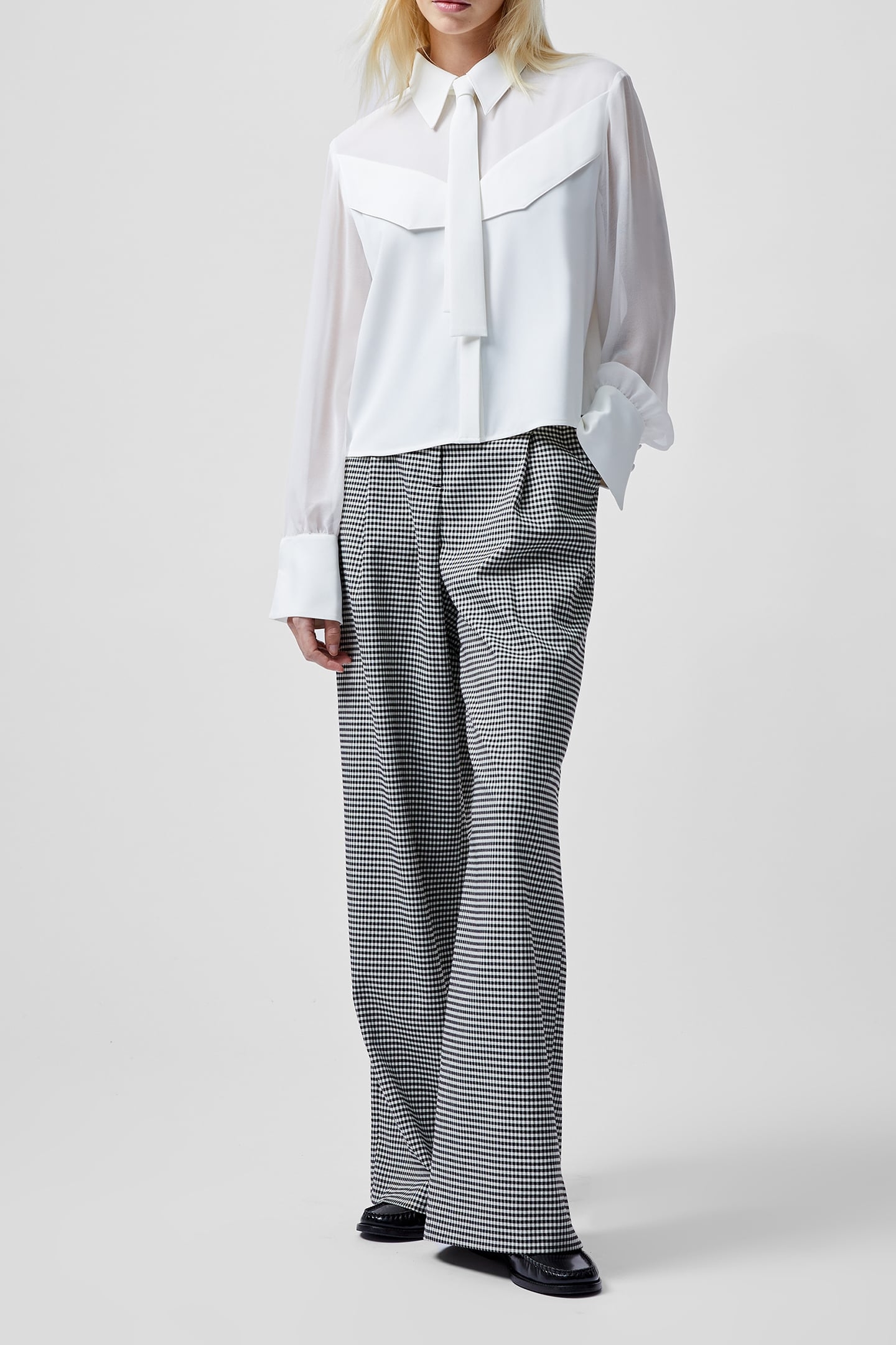 AREZZO NECK TIE SHIRT SUMMER WHITE 2