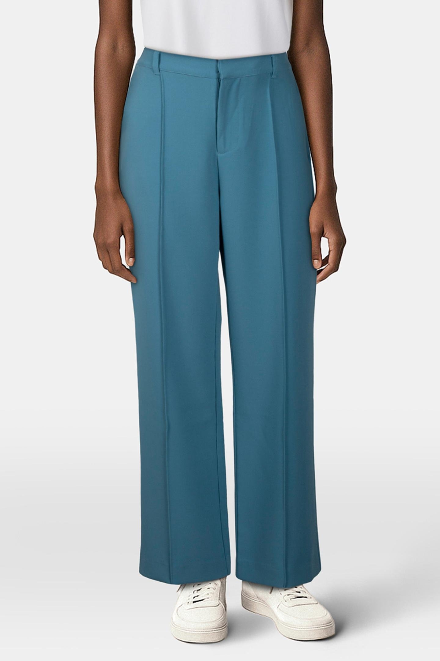 RUS UNI PINTUCK STRAIGHT PANTS ADRIATIC BLUE 1