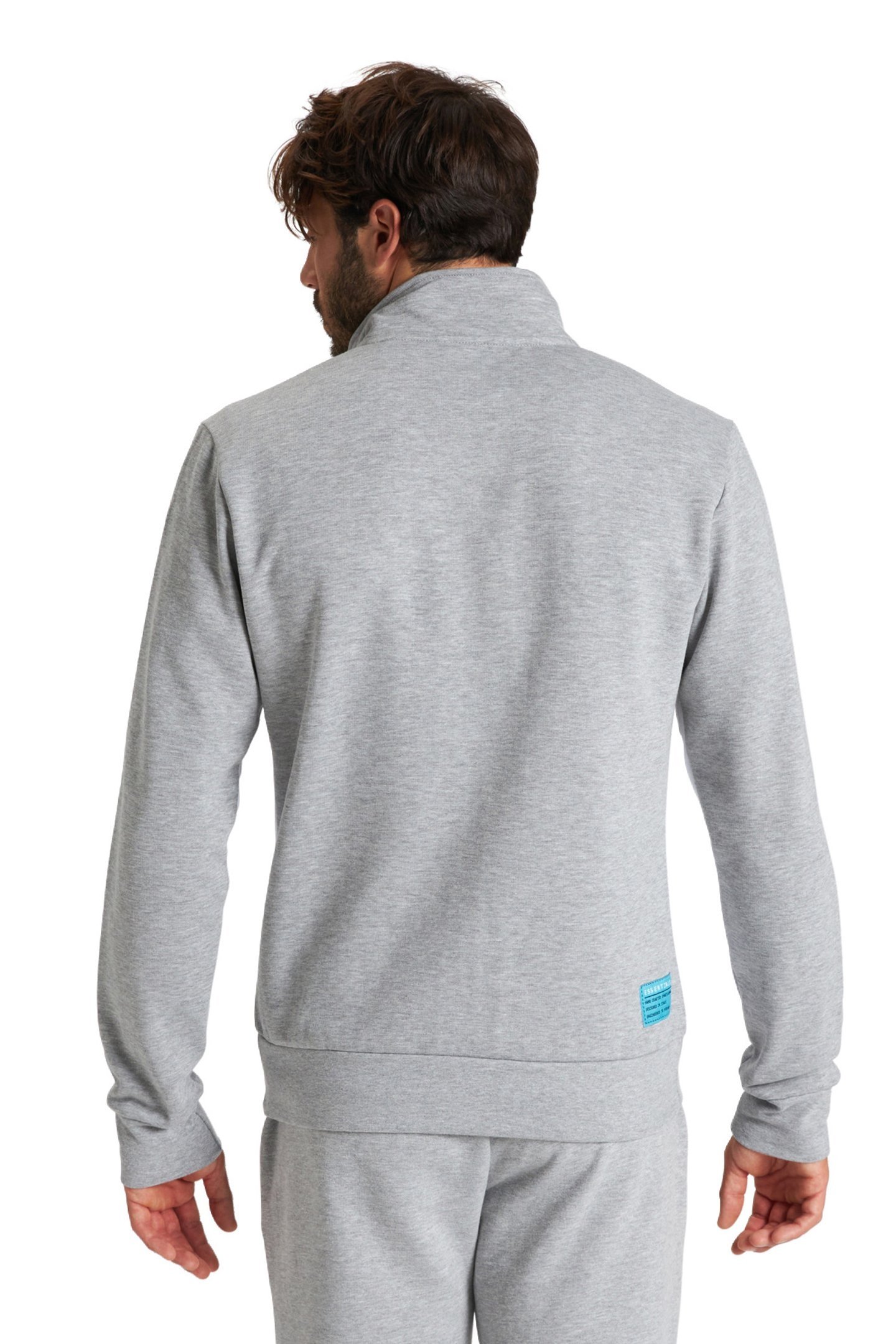 TE F/Z JACKET MEDIUM GREY MELANGE WHITE 3