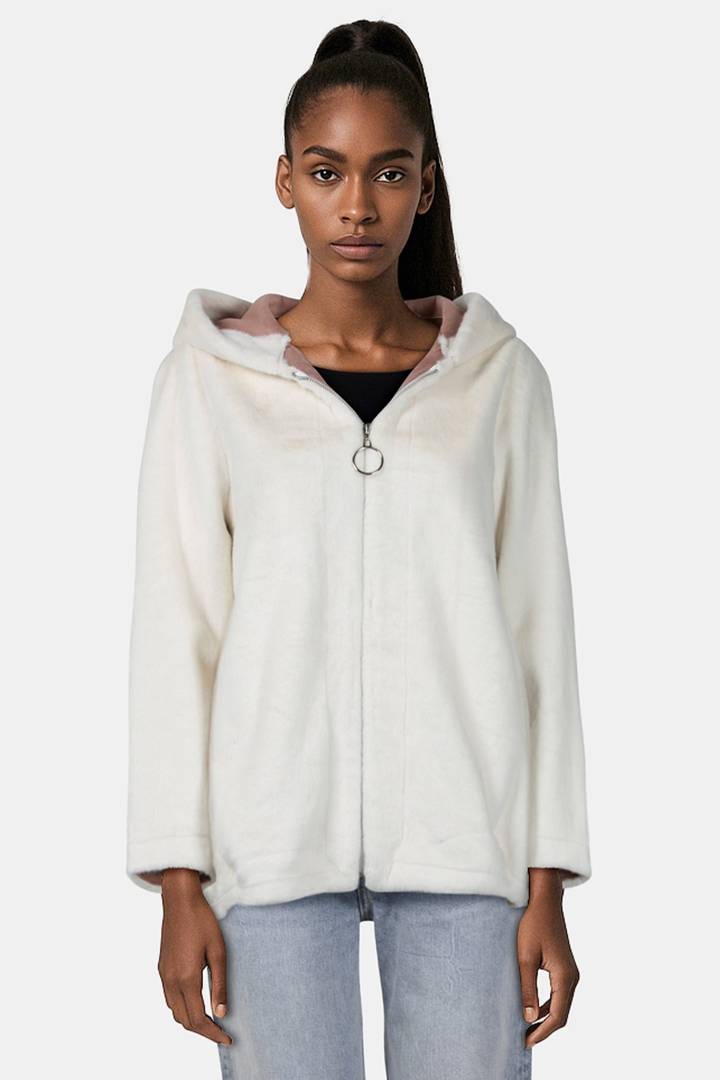 HOODED TEDDY BEAR JACKET BEIGE 1