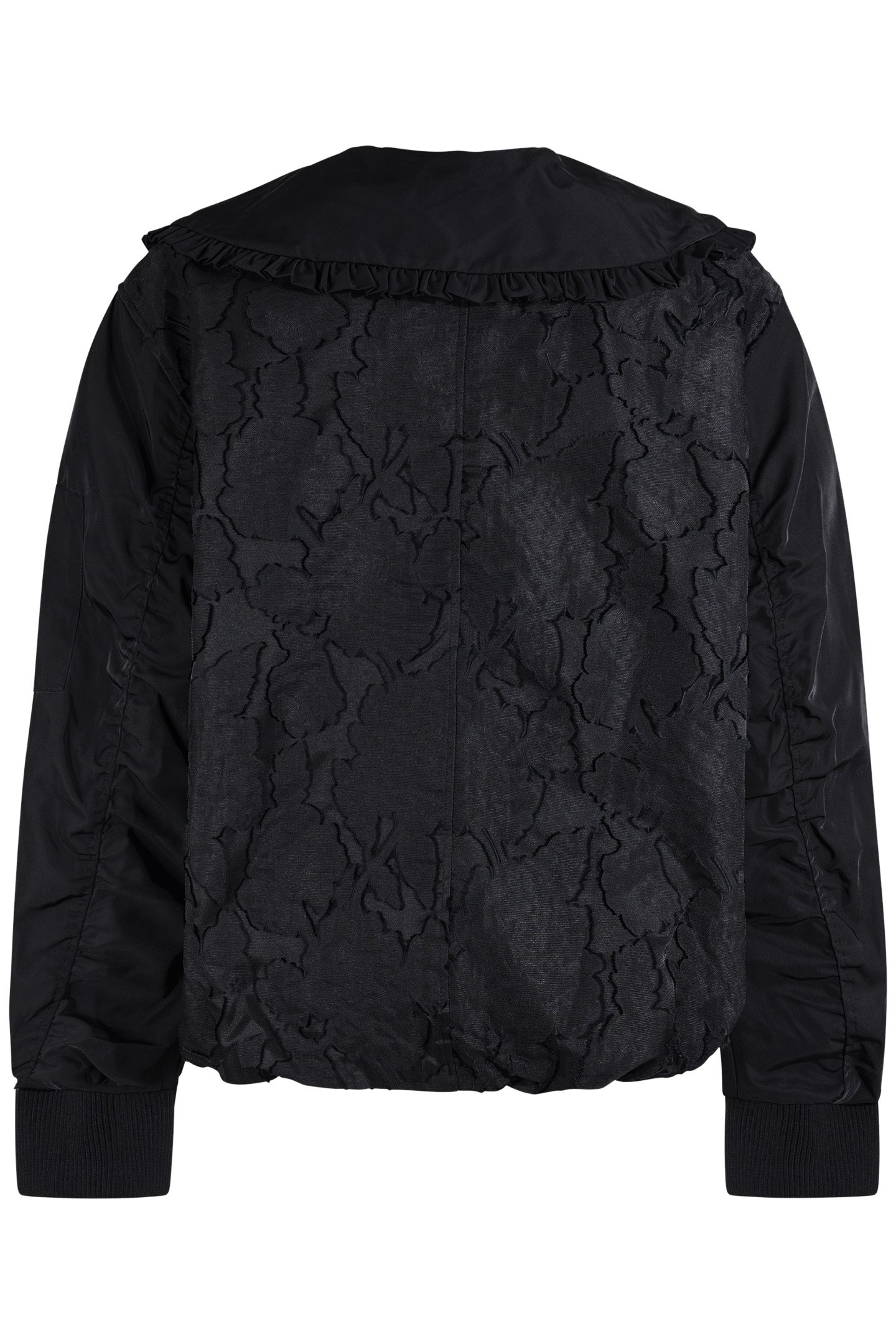 LA-SBSTUDIO BIG COLLAR BOMBER BLACK 4